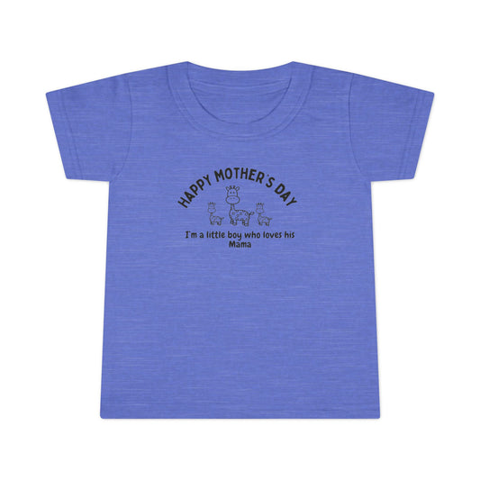 "Happy Mother's Day- I'm a Little Boy Who Loves His Mama" T-Shirt Ages 2-6 Years