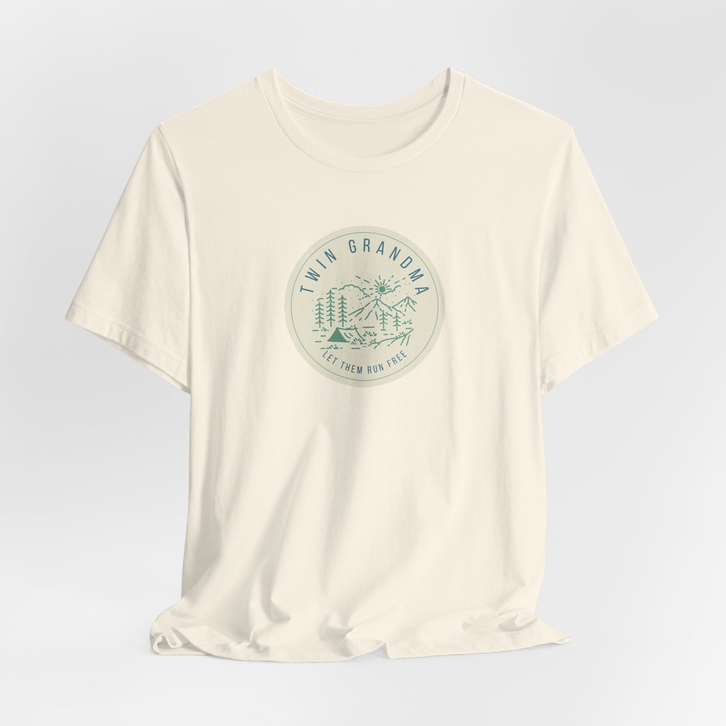 Twin Grandma-Let them run free-Vintage Camp Logo Shirt
