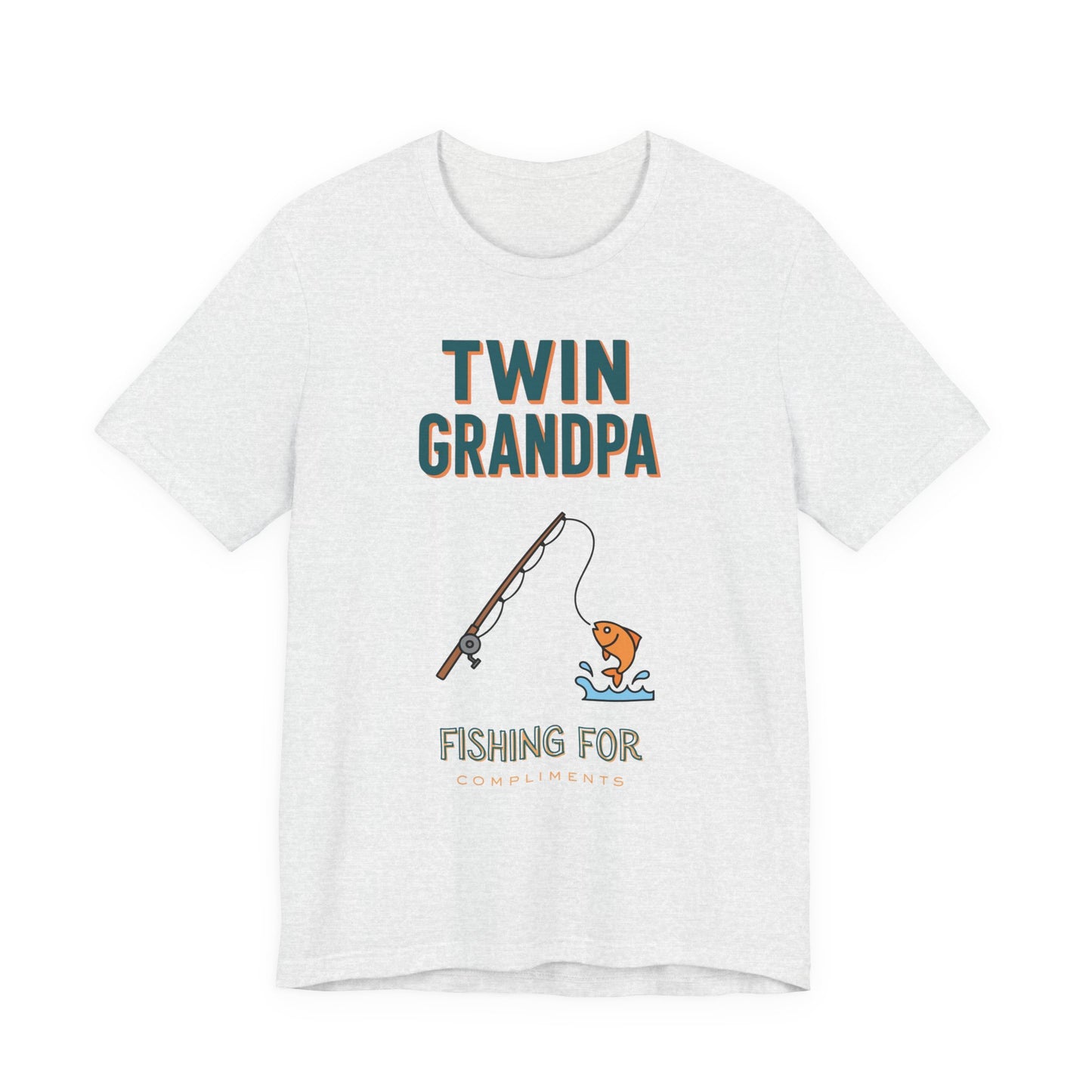 Twin Grandpa Fishing Tee — "Fishing For compliments" Grandfather Gift