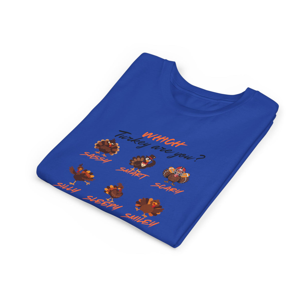 Which Turkey are you? Youth Thanksgiving Short Sleeve Shirt