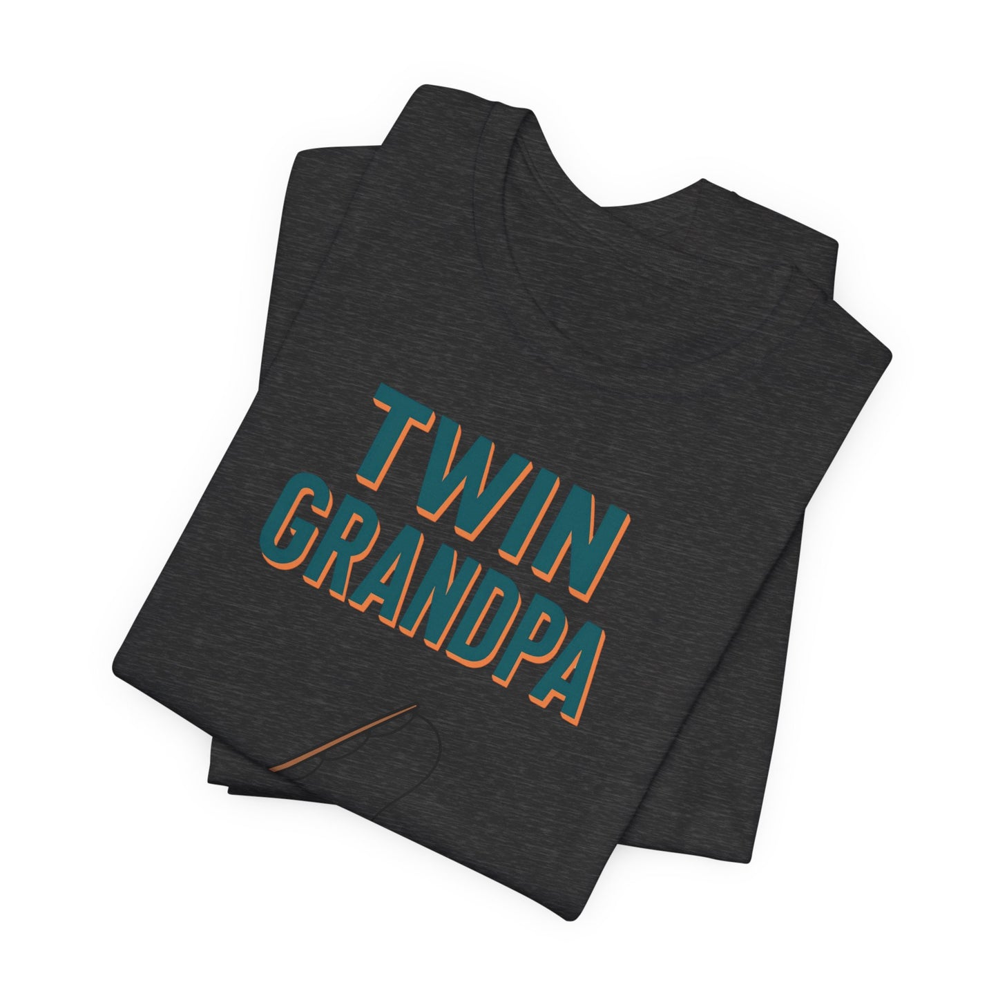 Twin Grandpa Fishing Tee — "Fishing For compliments" Grandfather Gift