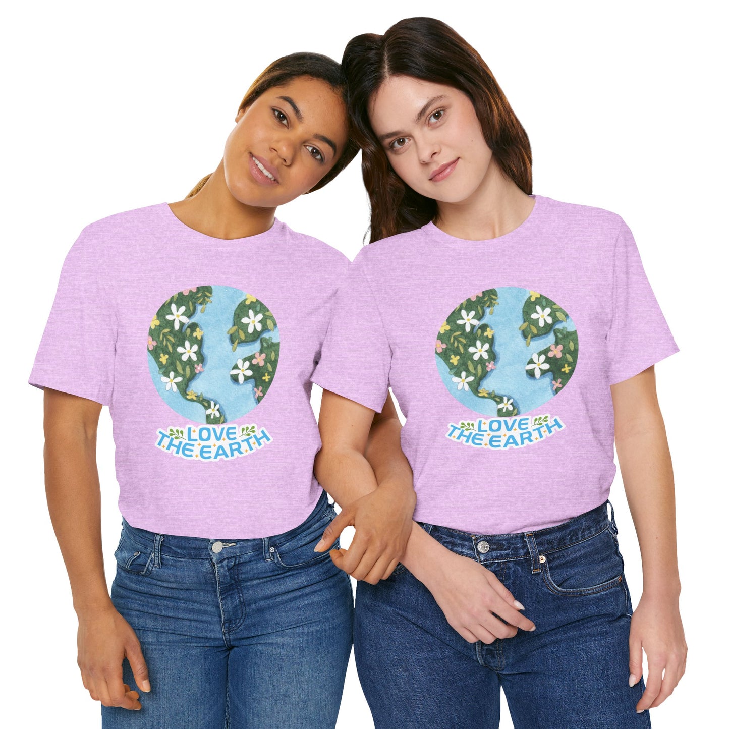 Love The Earth Floral Globe Tee — Eco-Friendly Earth Day T-Shirt