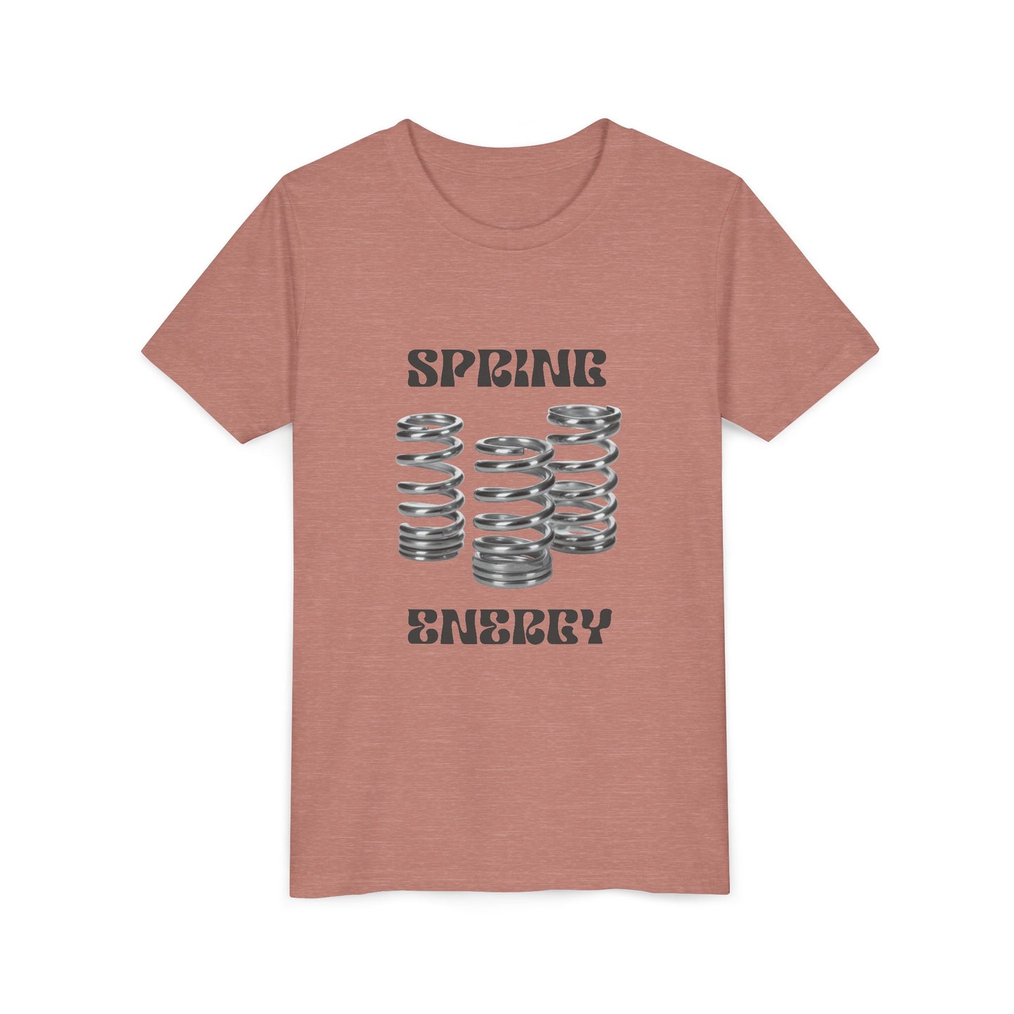Spring Energy Unisex Youth T‑Shirt — Kids Graphic Tee with Coil Springs Design