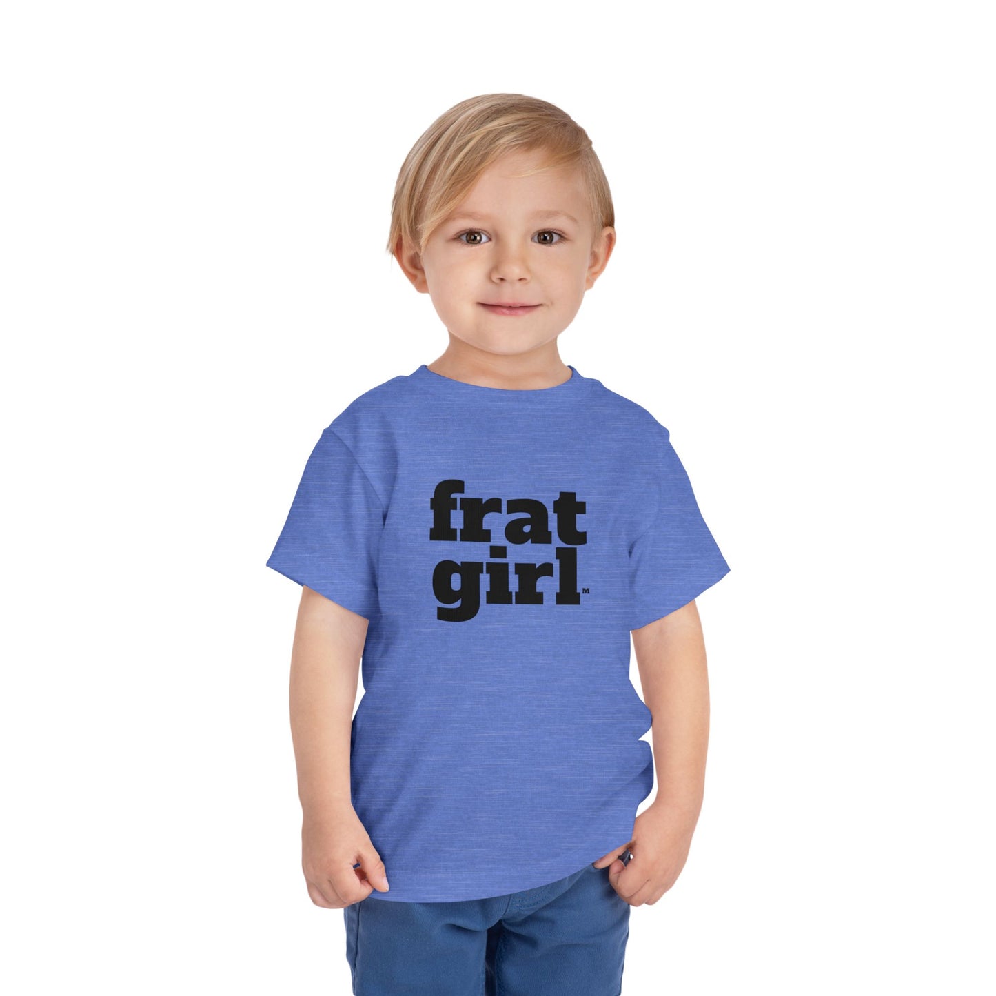 Fraternal Twin- Frat Girl- Toddler Tee — "frat girl" Front with "Time to Party" Back Graphic
