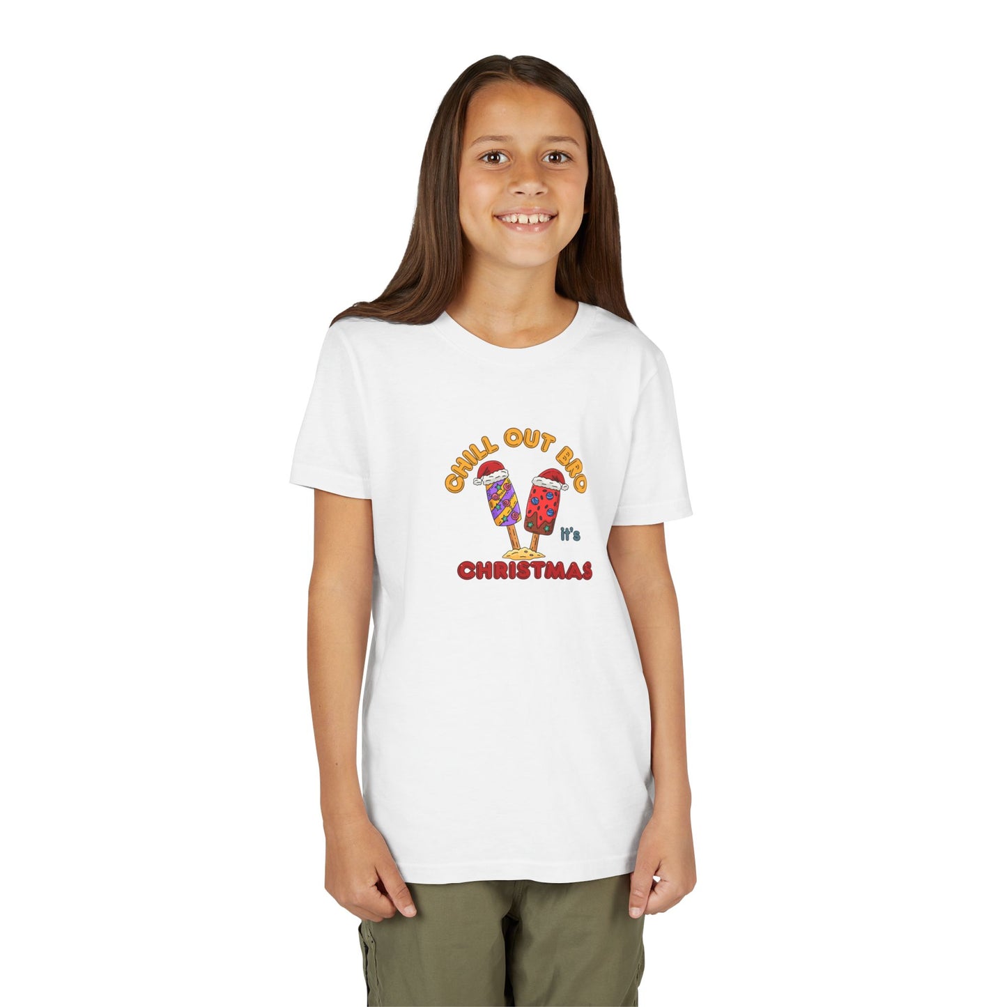 Chill Out Bro, It's Christmas- Young Adult- Popsicle Holiday Shirt