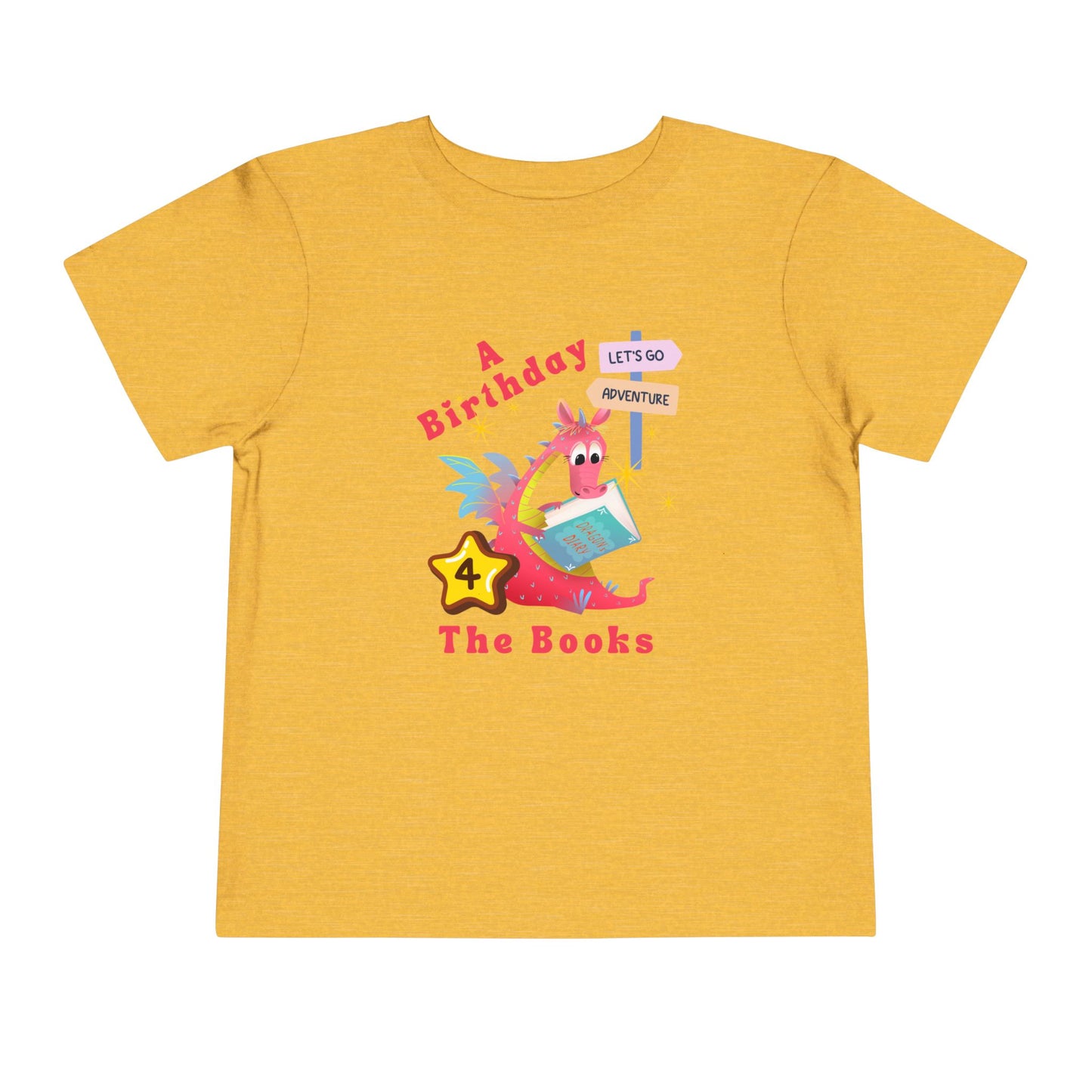 4th Birthday Tee – "A Birthday 4 The Books" Reading Adventure Shirt
