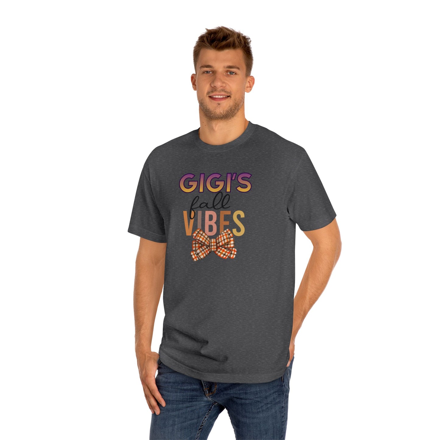 Gigi's Fall Vibes Tee — Plaid Bow Grandma Autumn Shirt