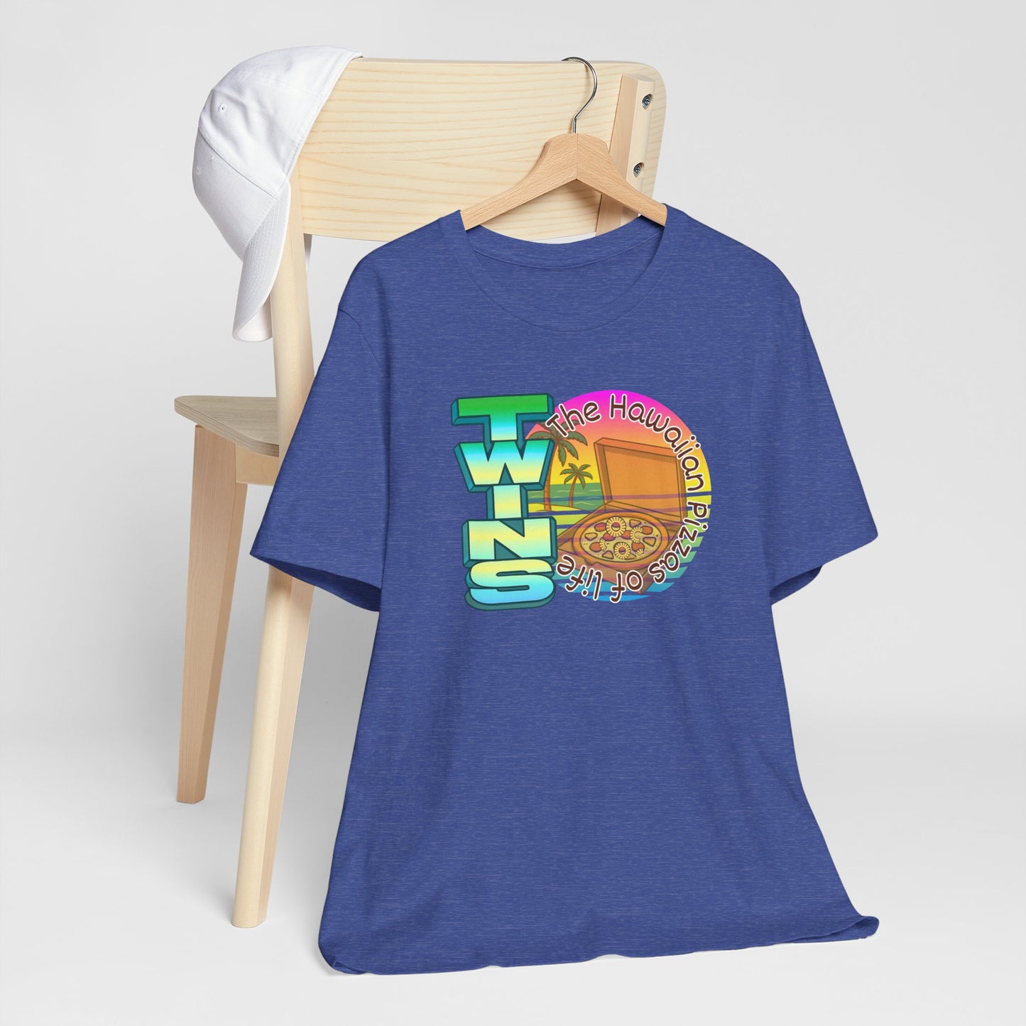 Hawaiian Pizza- Twin Dad Beach T-Shirt — Vintage 90's Style Tee