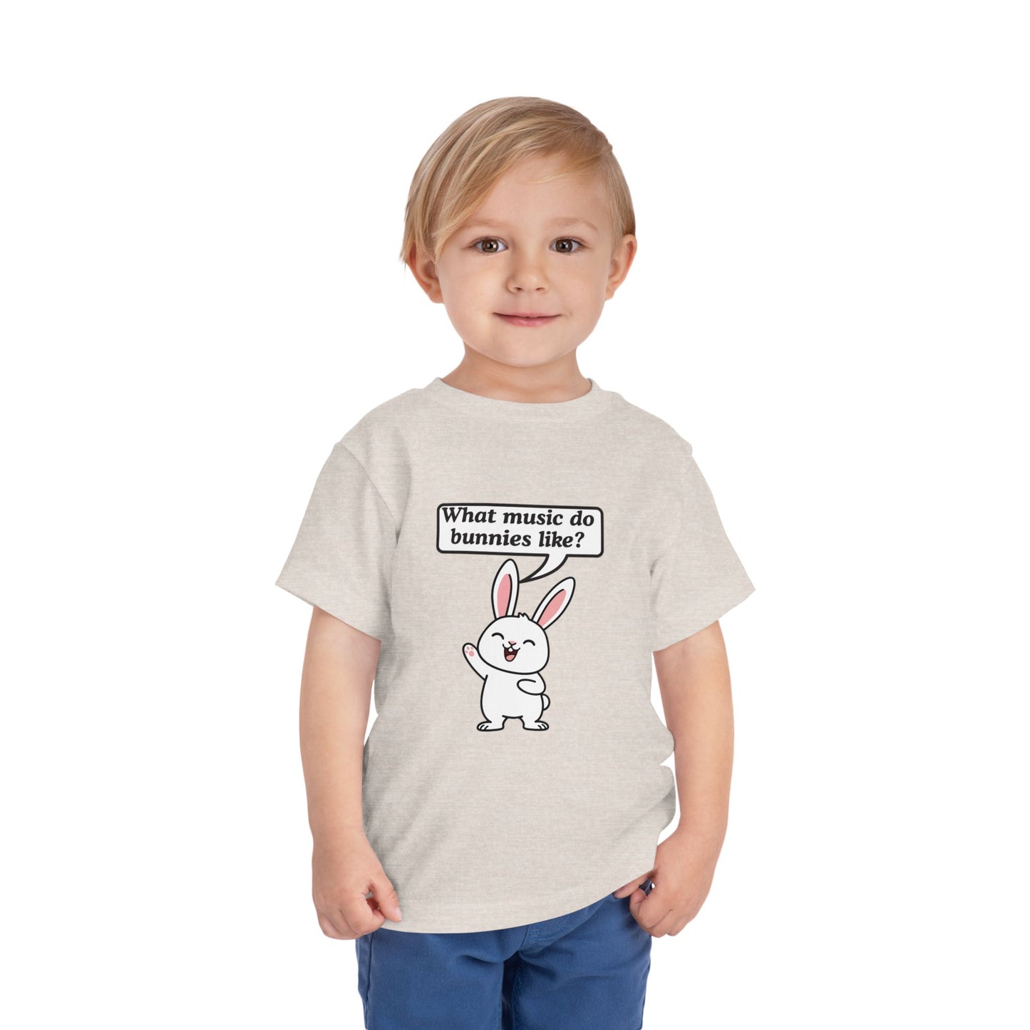 Twin Toddler Tee — "What music do bunnies like?" Easter Joke Set
