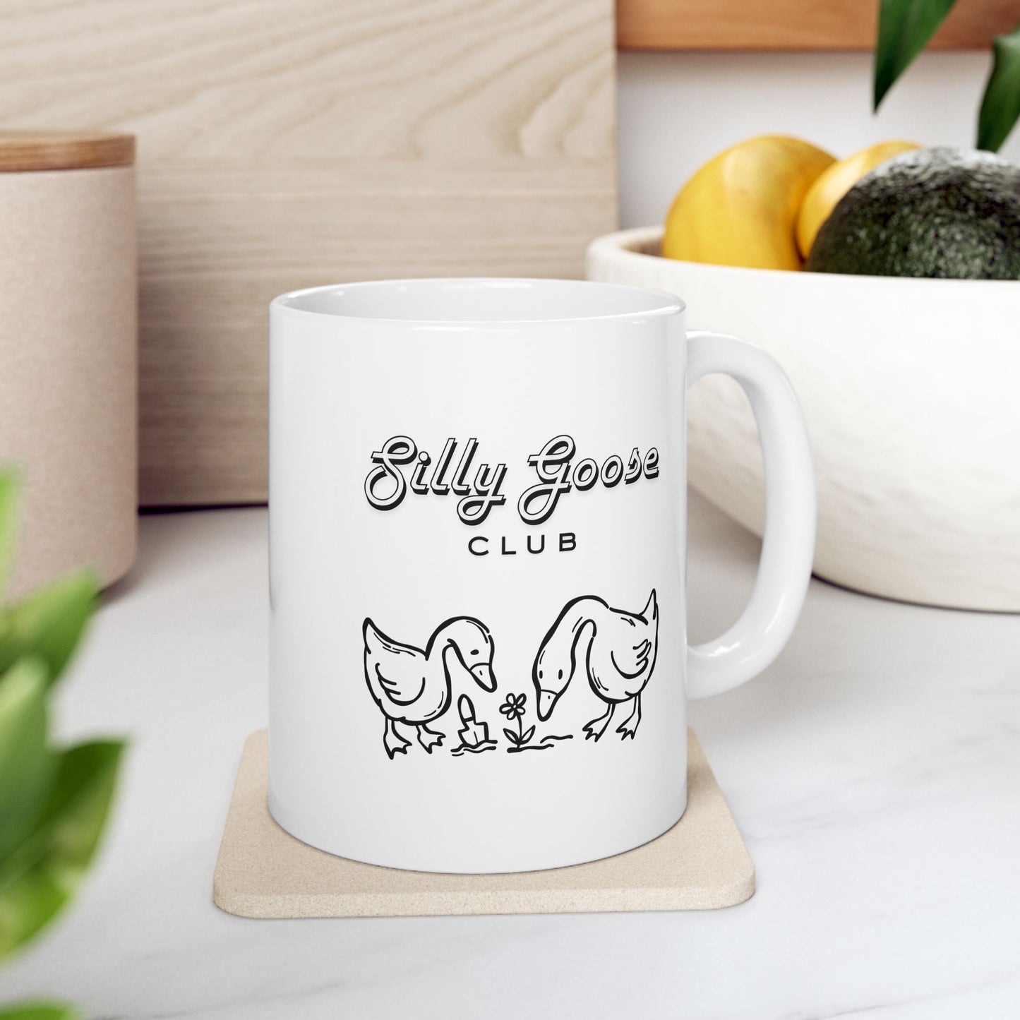Silly Goose Mug — Cute Hand-Drawn Geese- Gift