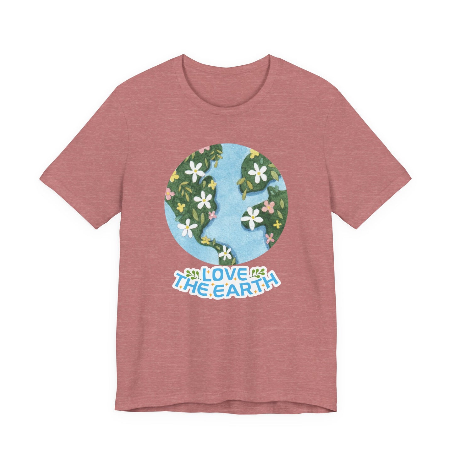 Love The Earth Floral Globe Tee — Eco-Friendly Earth Day T-Shirt