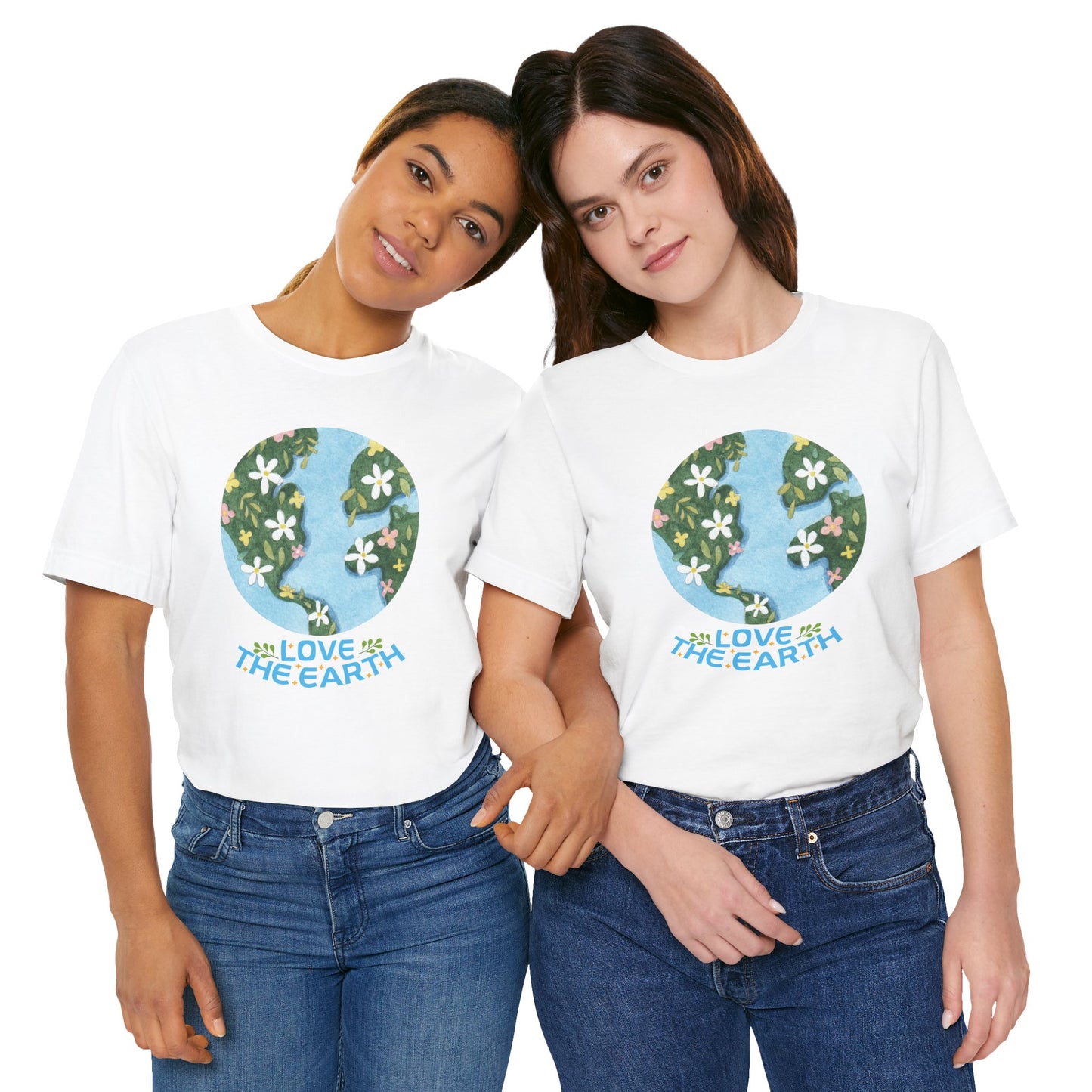 Love The Earth Floral Globe Tee — Eco-Friendly Earth Day T-Shirt