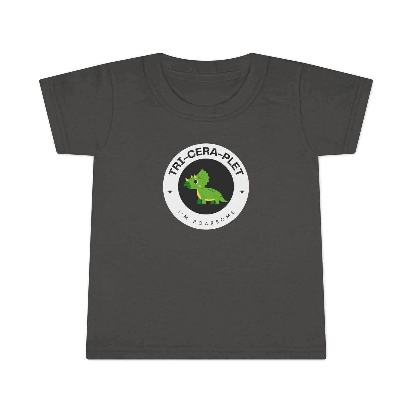 Tri-cera-plet: I'm Roarsome! Triplet Toddler Dinosaur T-shirt – (Ages 2-6 Years)
