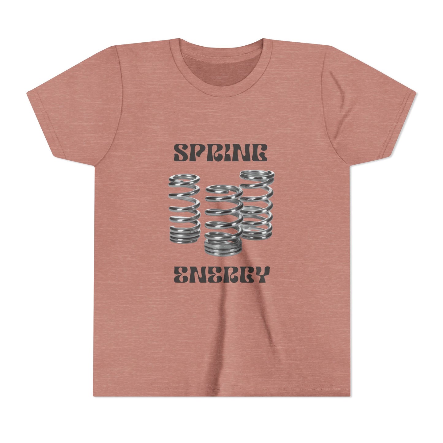 Spring Energy Unisex Youth T‑Shirt — Kids Graphic Tee with Coil Springs Design