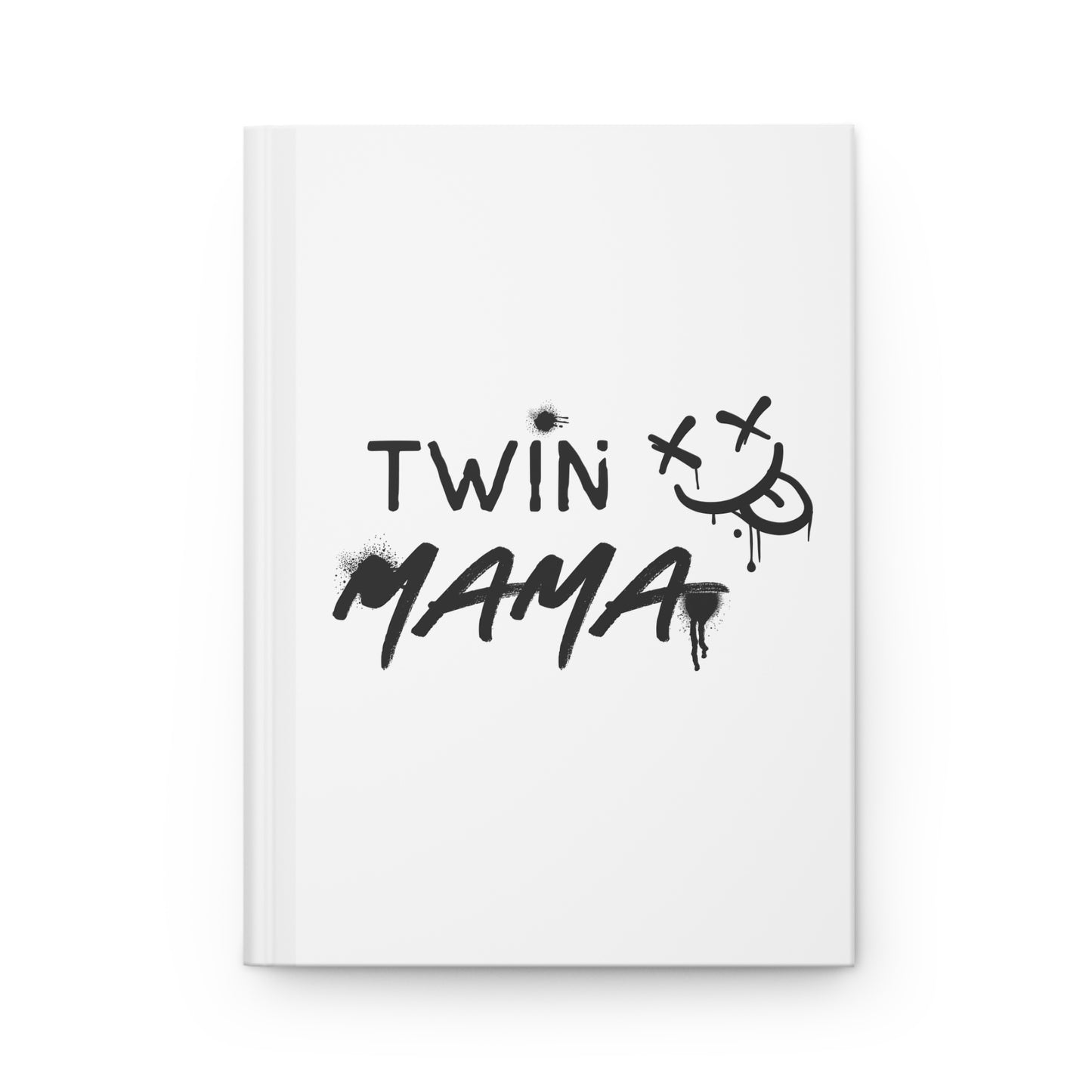 Twin Mama Hardcover Journal — Trendy Graffiti Mom Notebook for Twin Mothers