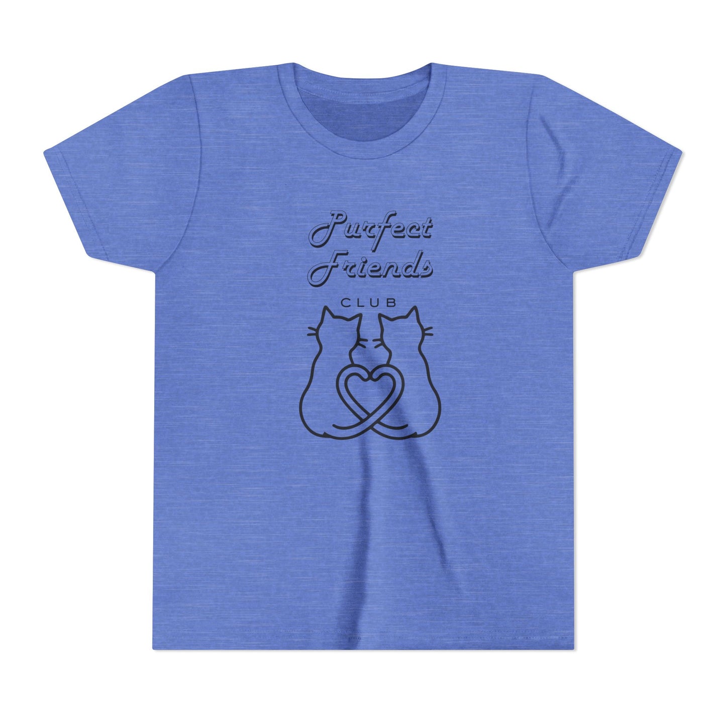 Youth Tee — "Purrfect Friends Club" Cat Graphic
