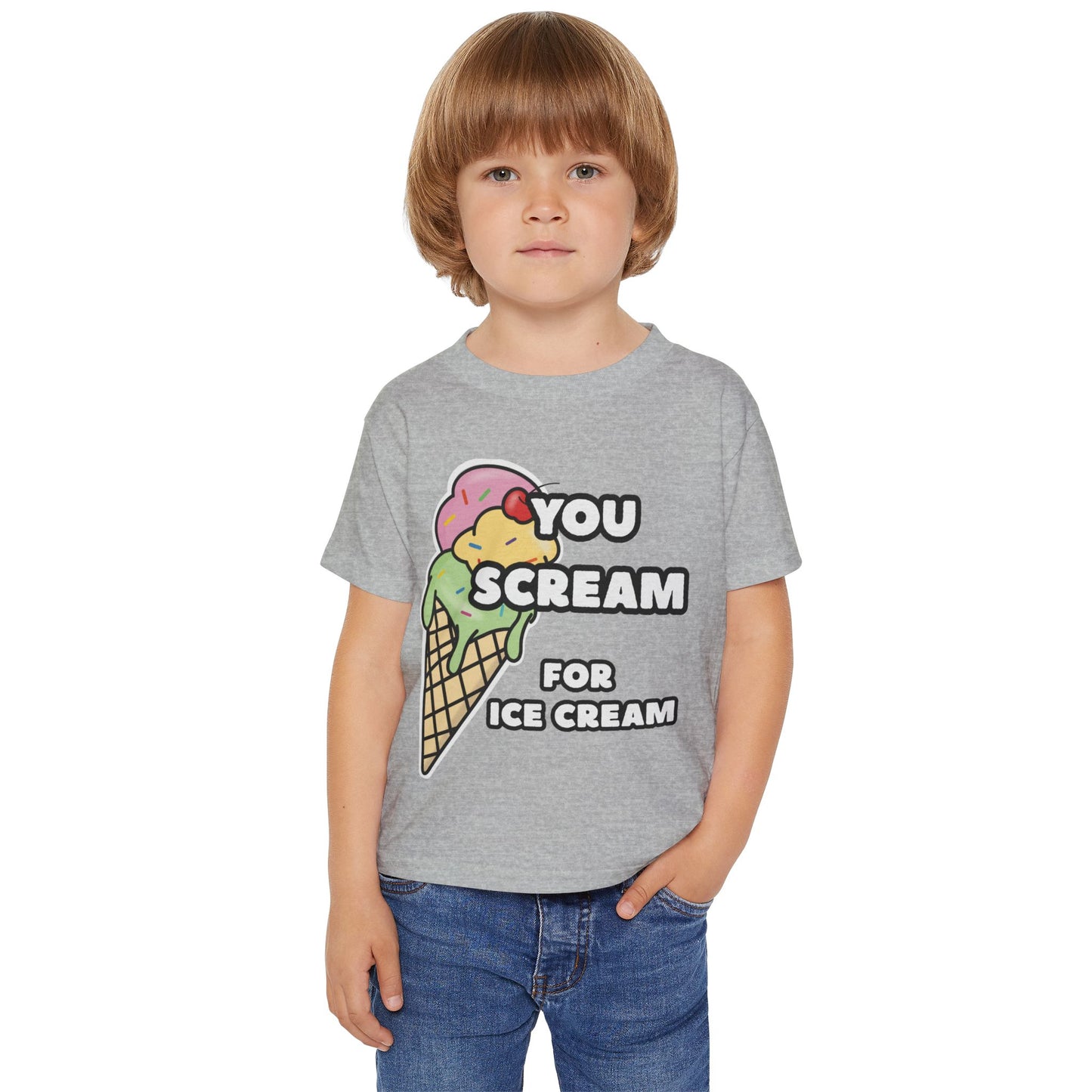 Cute Ice Cream Toddler T-Shirt, Fun Kids Tee, YOU SCREAM FOR ICE CREAM