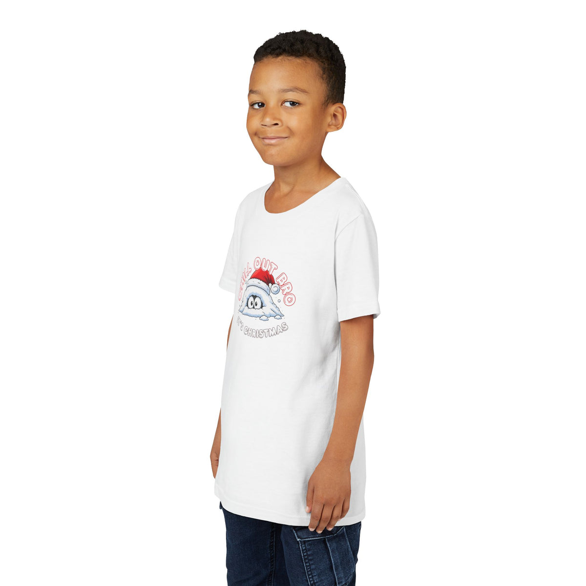 Chill Out Bro, It's Christmas Youth Short Sleeve Tee
