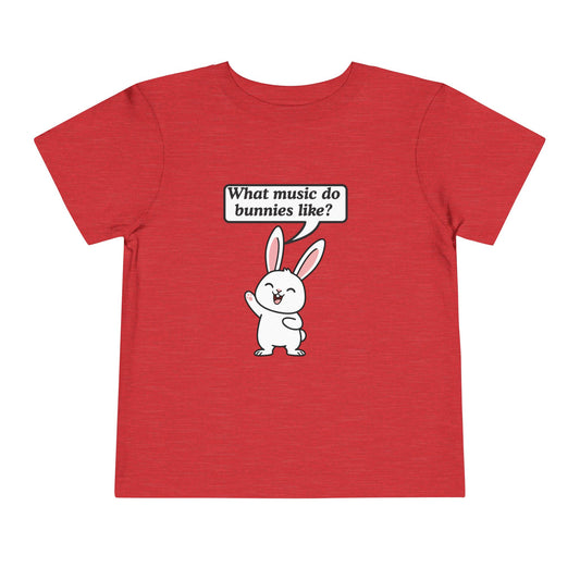Twin Toddler Tee — "What music do bunnies like?" Easter Joke Set
