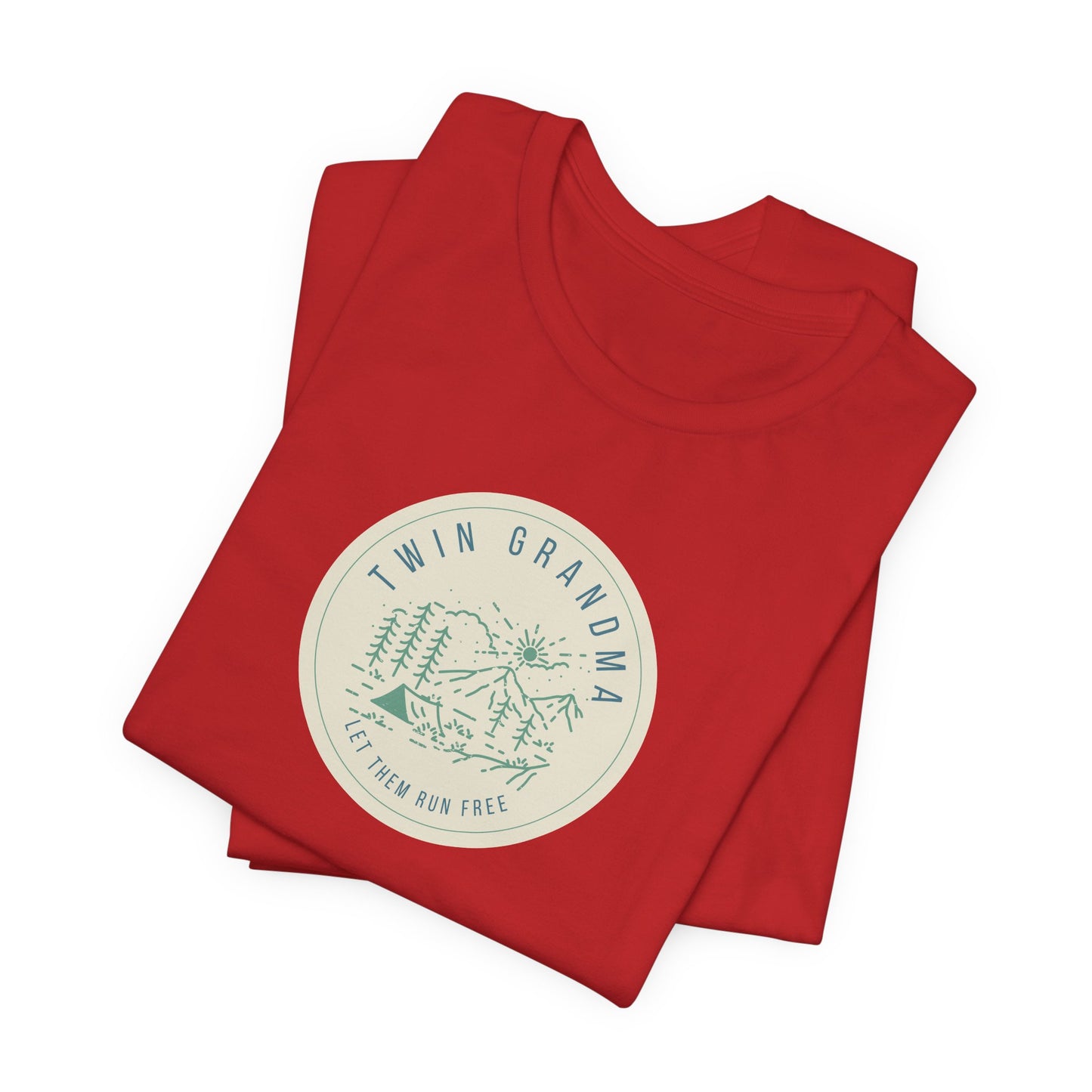 Twin Grandma-Let them run free-Vintage Camp Logo Shirt