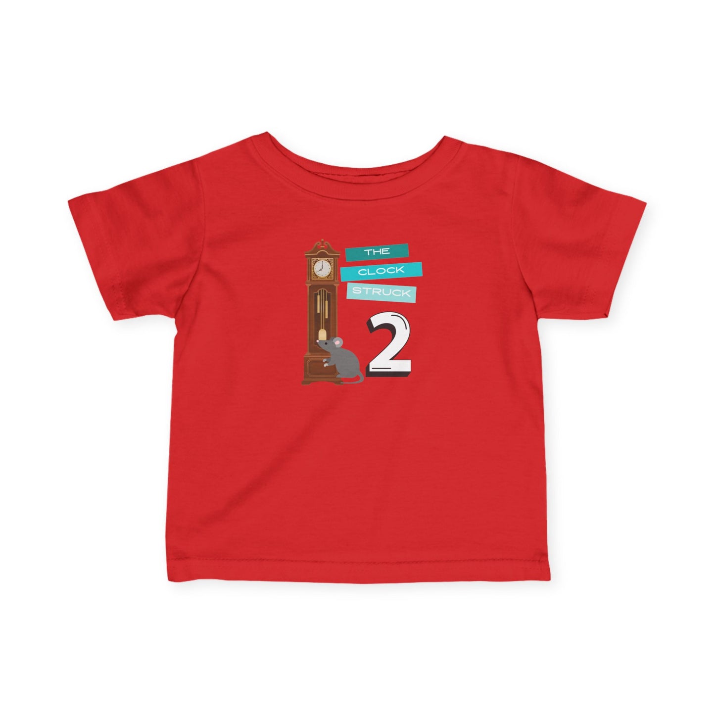 Baby/Toddler Nursery Rhyme Tee — “The Clock Strikes 2” Costume Party Event- Family Matching