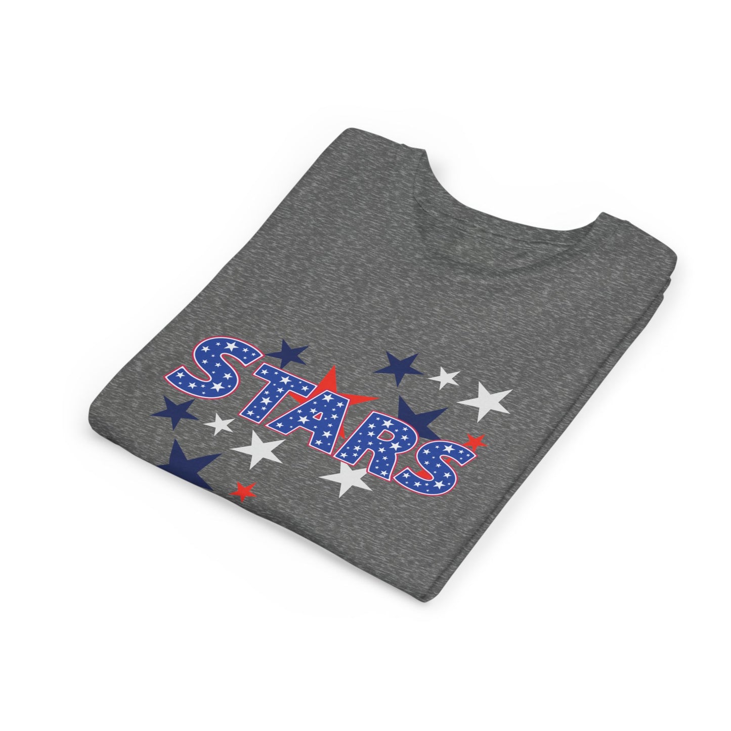 4th July -Youth Stars Tee - Patriotic Red White Blue Kids Shirt
