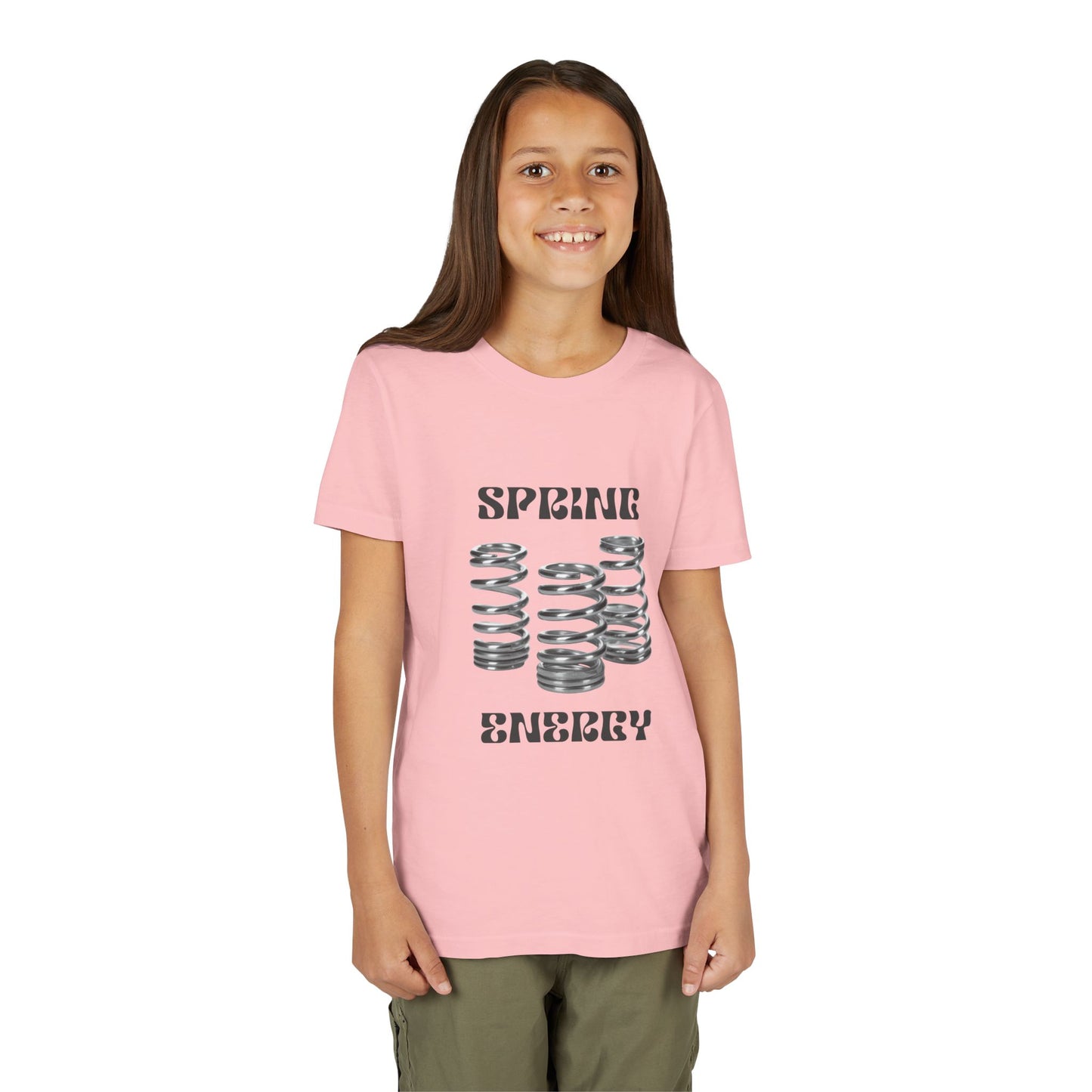 Spring Energy Unisex Youth T‑Shirt — Kids Graphic Tee with Coil Springs Design
