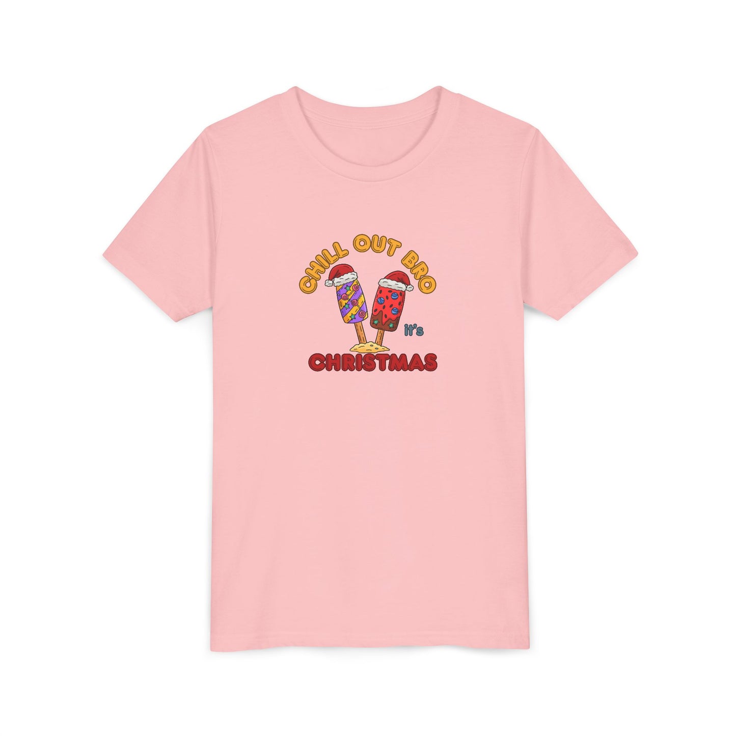 Chill Out Bro, It's Christmas- Young Adult- Popsicle Holiday Shirt