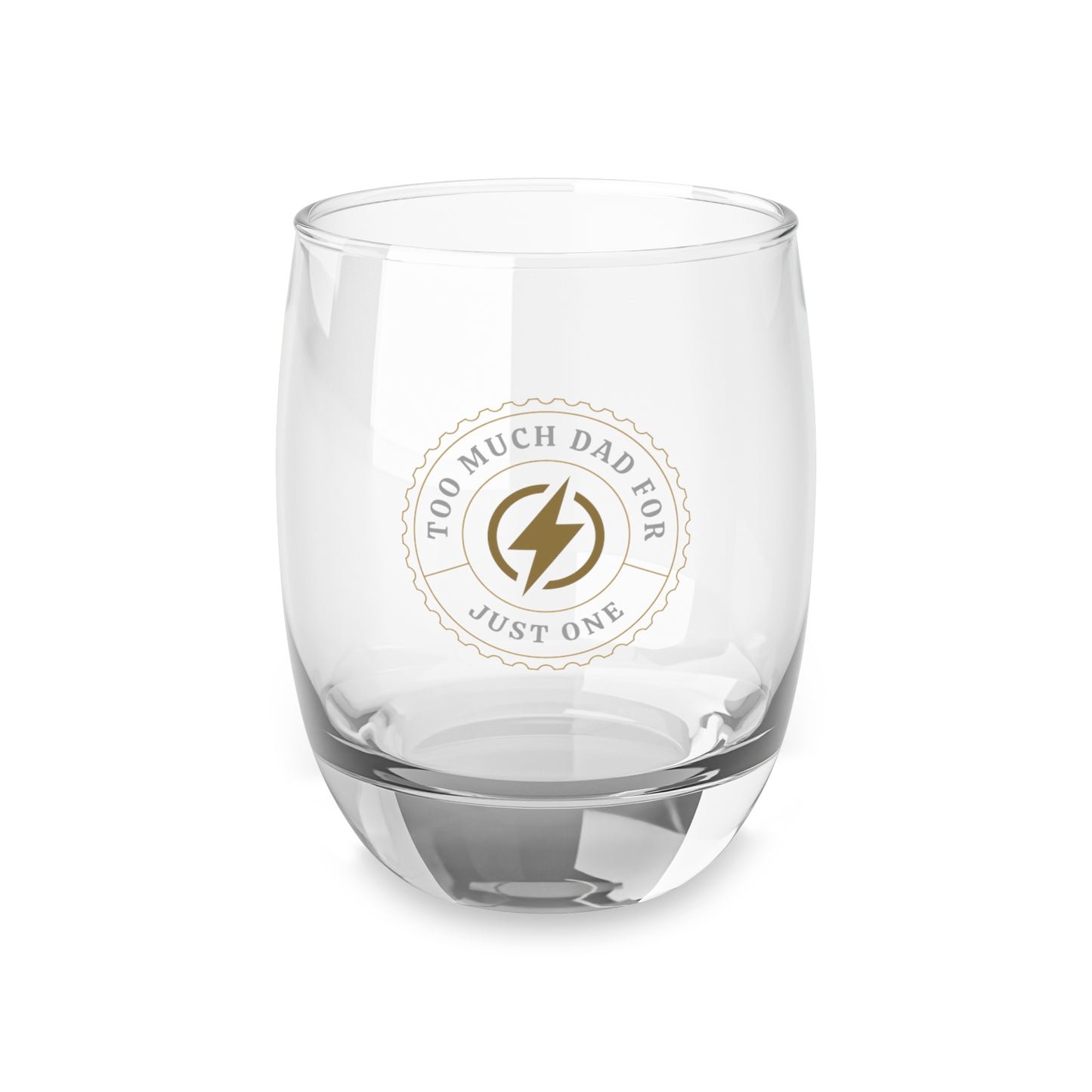 Whiskey Glass - "Too Much Dad for Just One" Engraved Rocks Glass (Father's Day Gift)