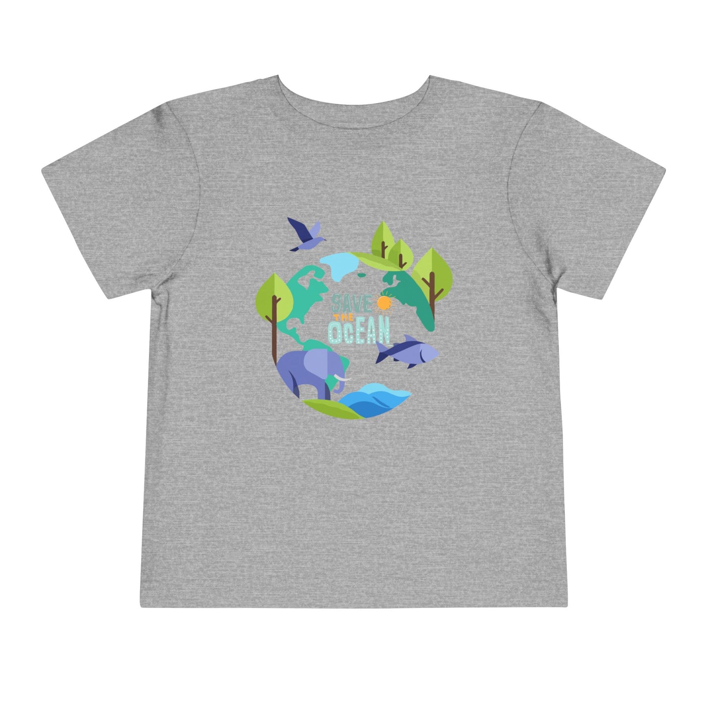 Toddler Tee - "Save the Ocean" Eco Wildlife Graphic