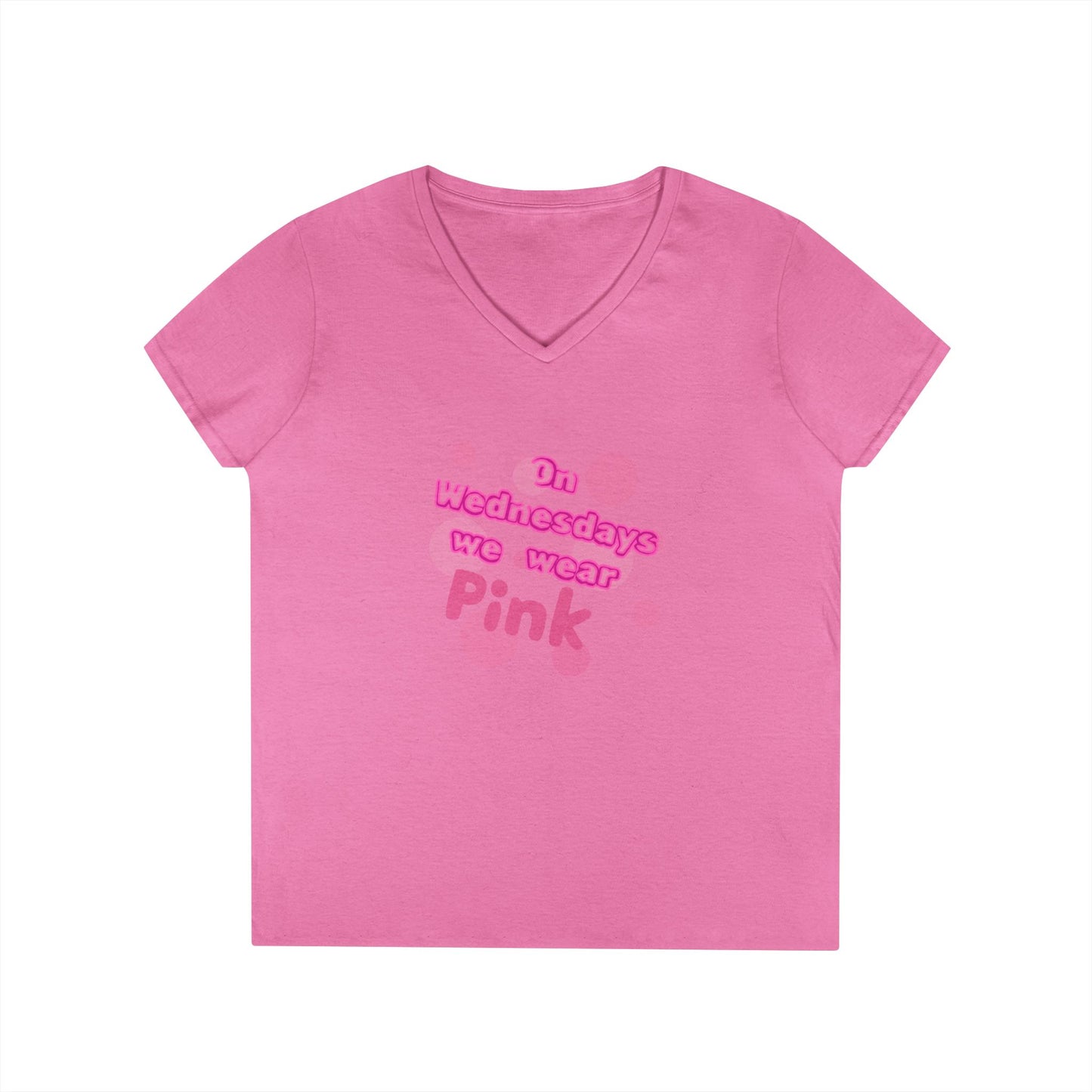 Mean Girls Inspired Ladies' V-Neck T-Shirt, Funny Pink Quote Tee, Mom and Me, Movie Memes Apparel, Birthday