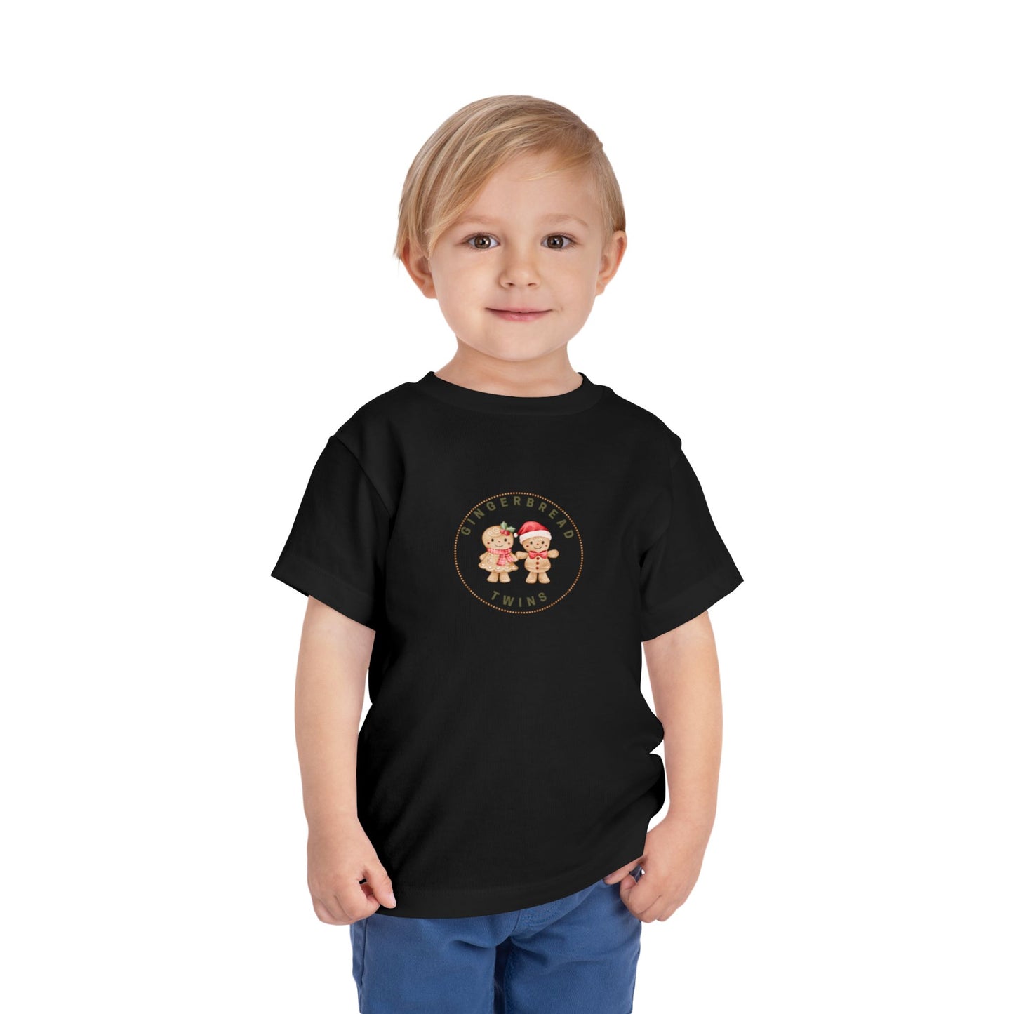 Gingerbread Girl and Boy Twin Toddler Tee (Ages 2 to 5 years old)