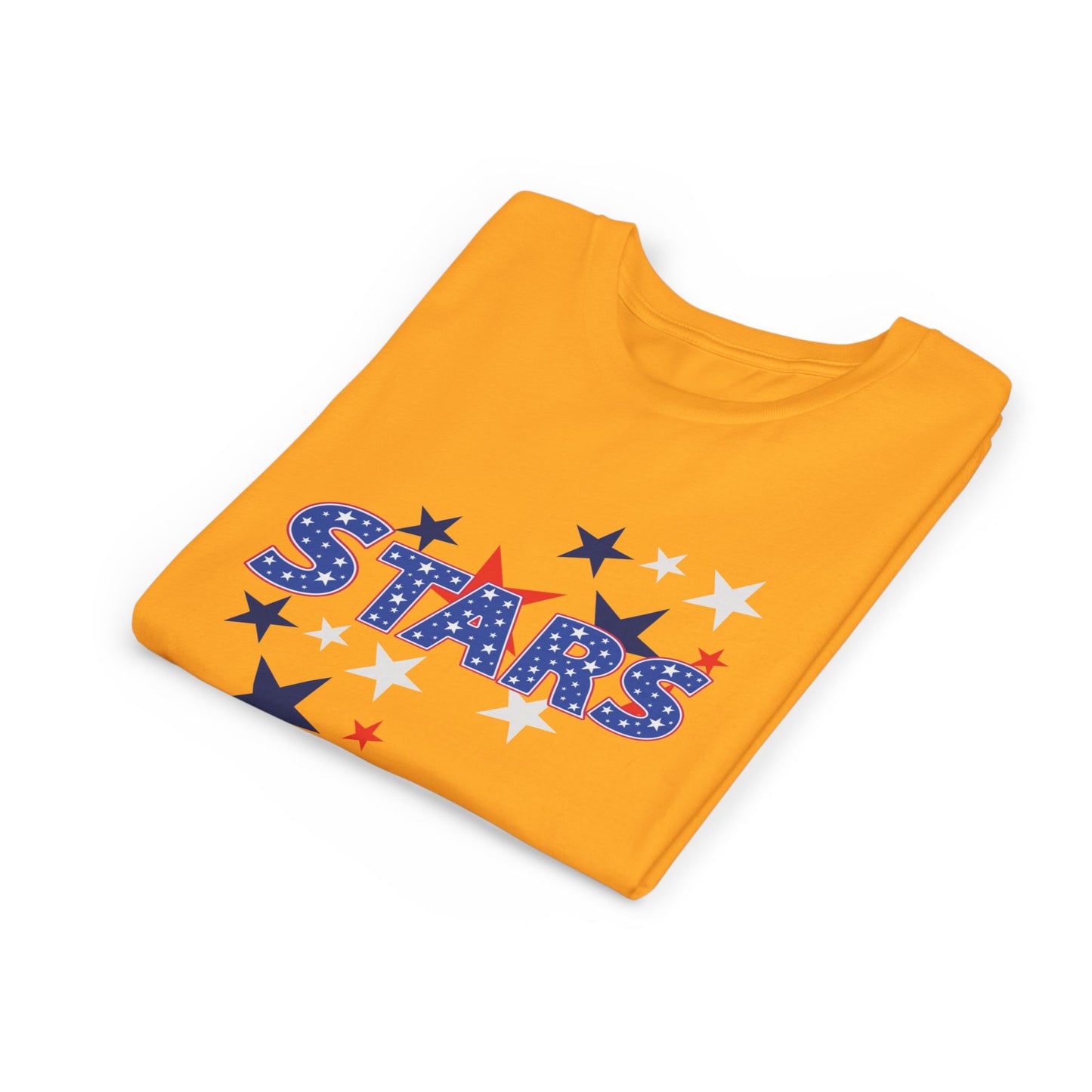 4th July -Youth Stars Tee - Patriotic Red White Blue Kids Shirt