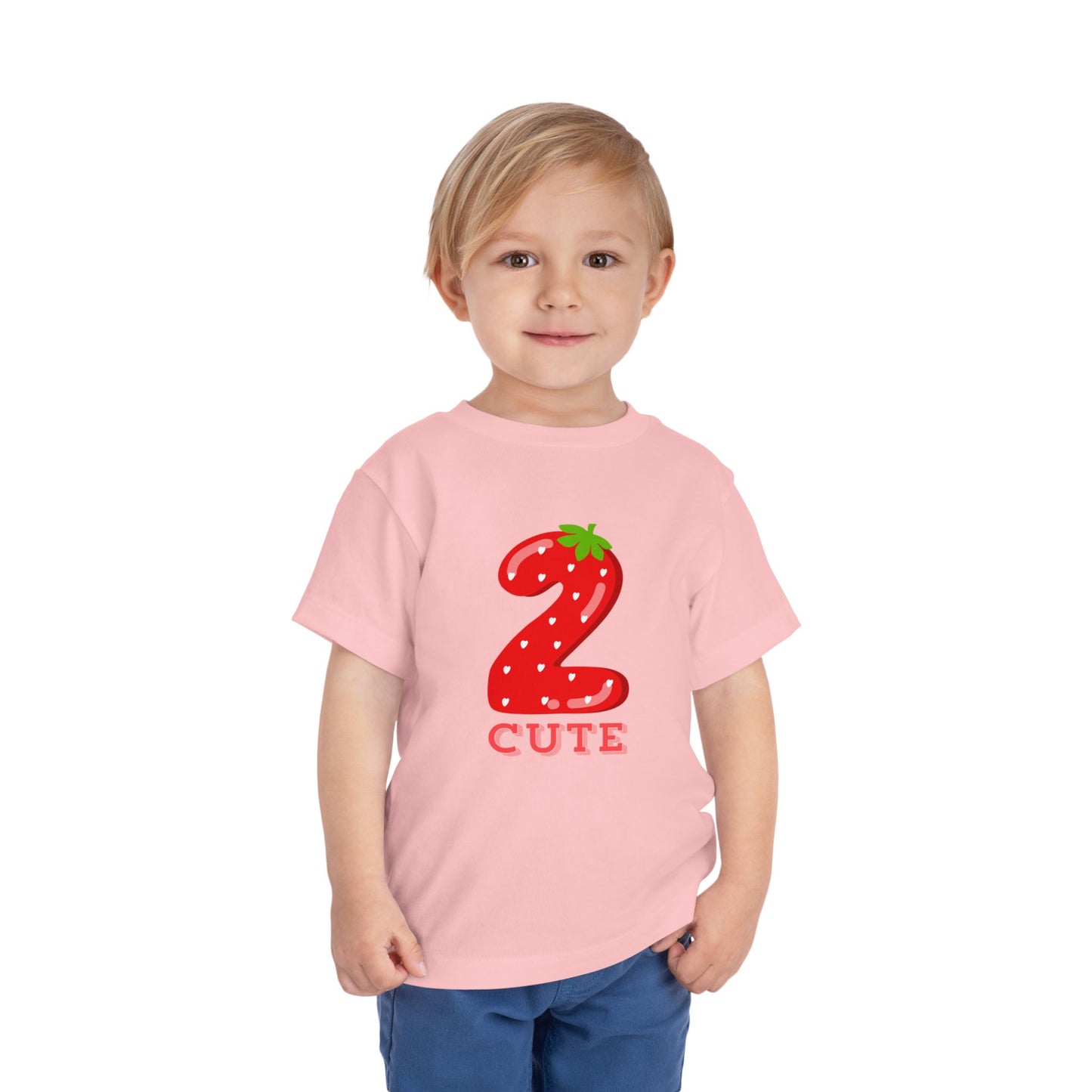 2 Cute Strawberry Toddler Tee – 2nd Birthday Shirt