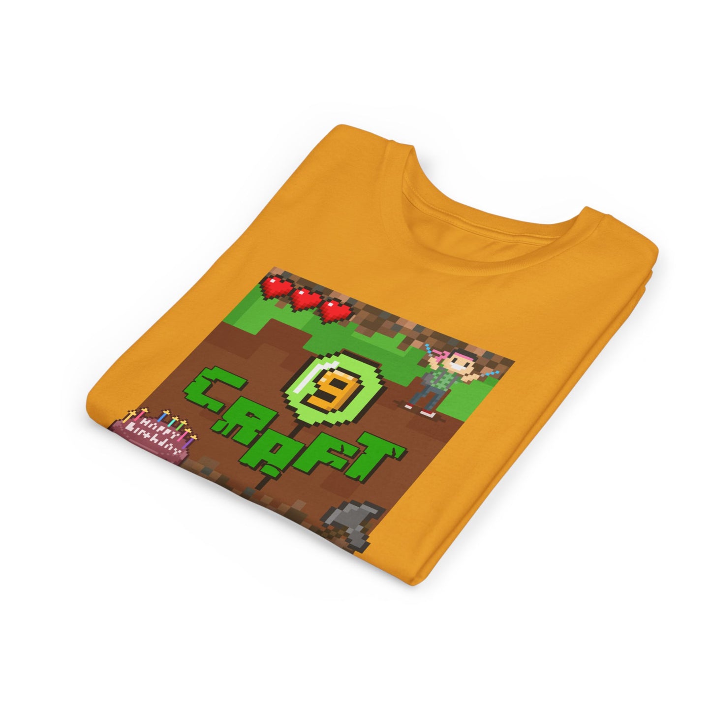 Minecraft-Style '9 Craft' Kids Tee — Birthday Gamer Shirt