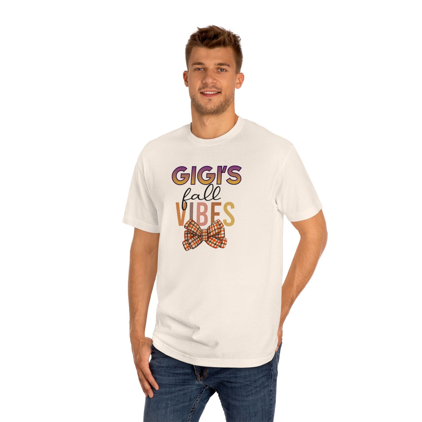 Gigi's Fall Vibes Tee — Plaid Bow Grandma Autumn Shirt
