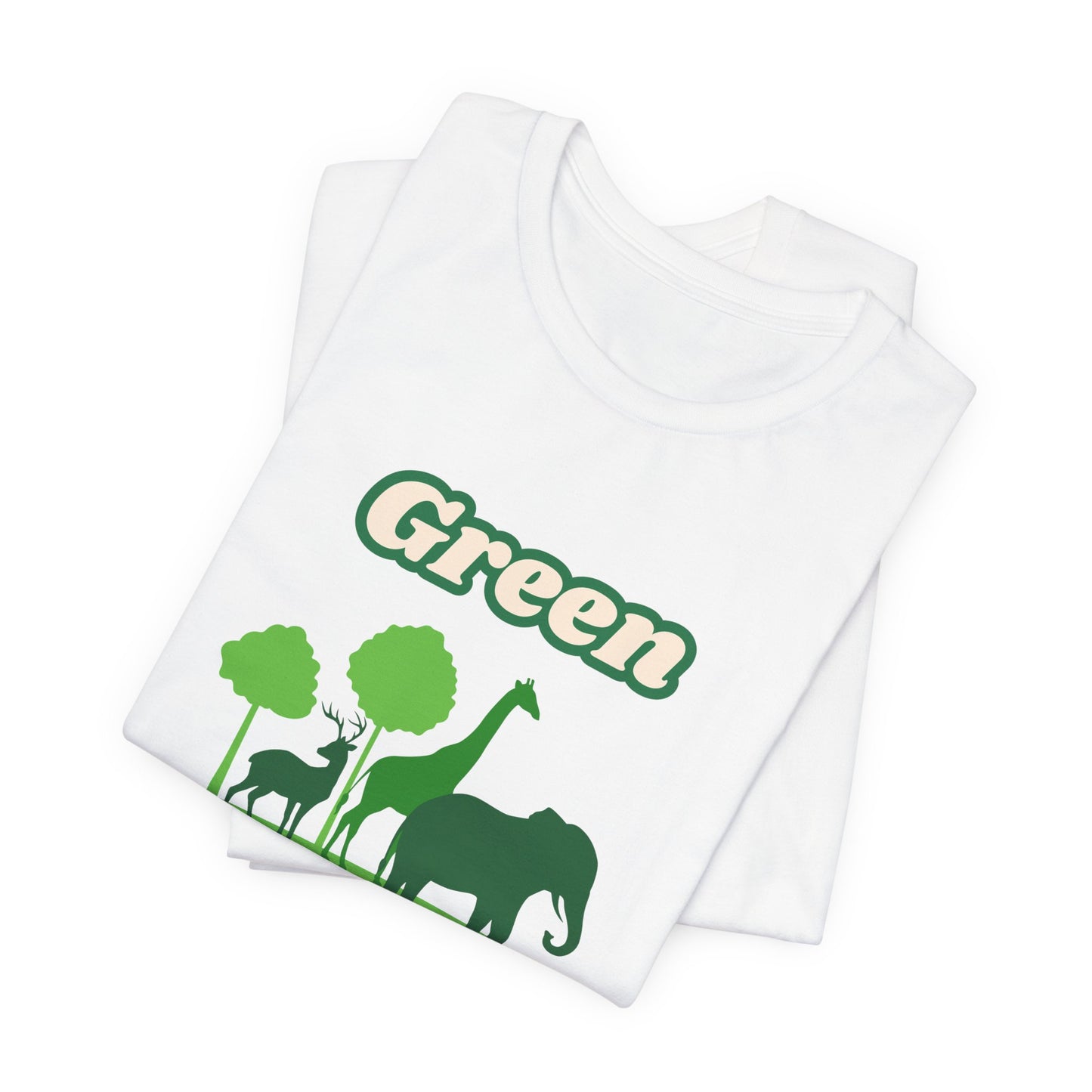Green Mens Wildlife Conservation T-Shirt — "Green is the New Black" Eco Tee
