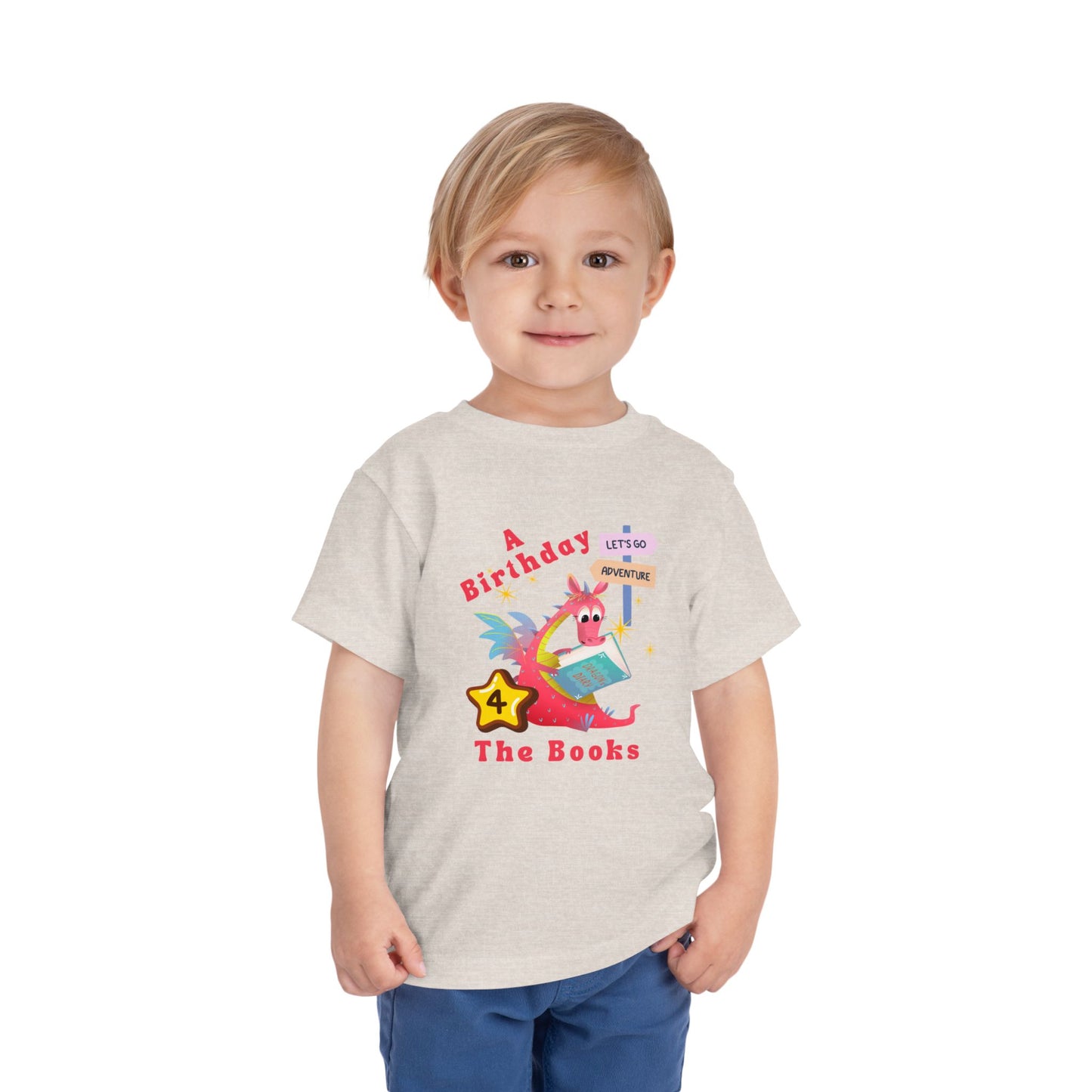 4th Birthday Tee – "A Birthday 4 The Books" Reading Adventure Shirt