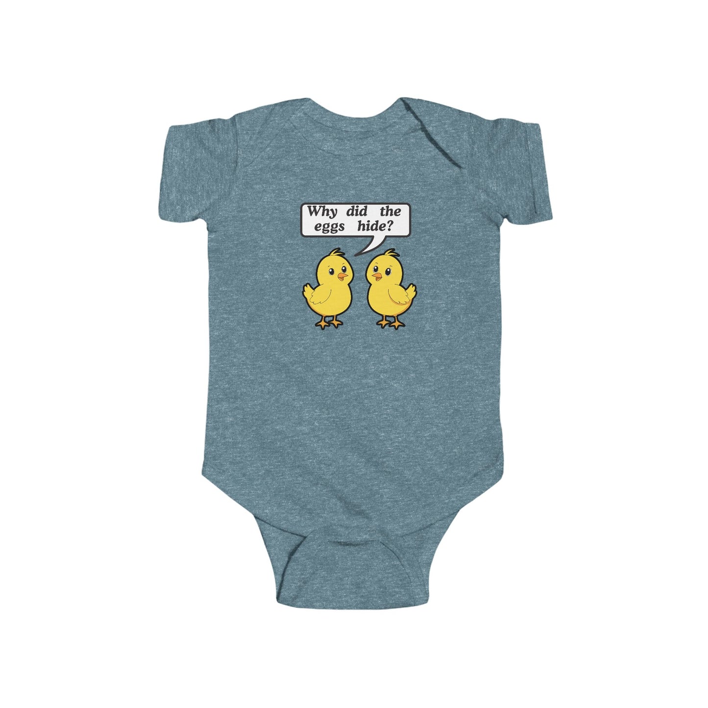 Twin Easter Bodysuit Set- "Why did the eggs hide?"