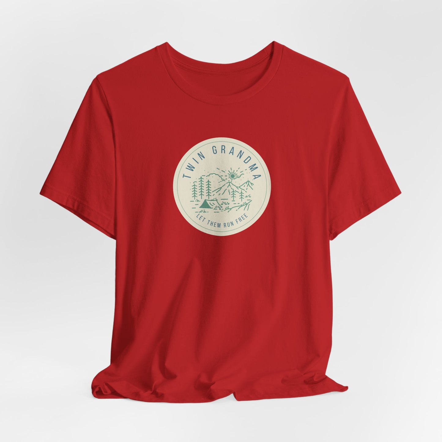 Twin Grandma-Let them run free-Vintage Camp Logo Shirt