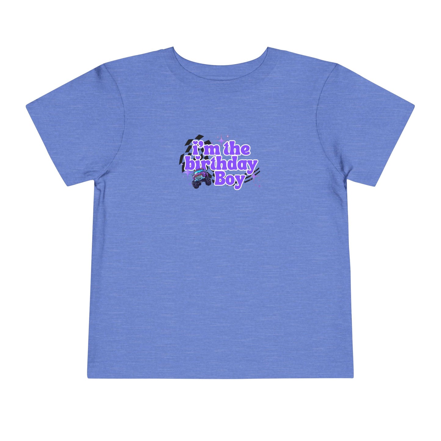 Birthday Boy Kids 2 to 5 Years Tee — 'I'm the Birthday Boy' Purple Racing Design