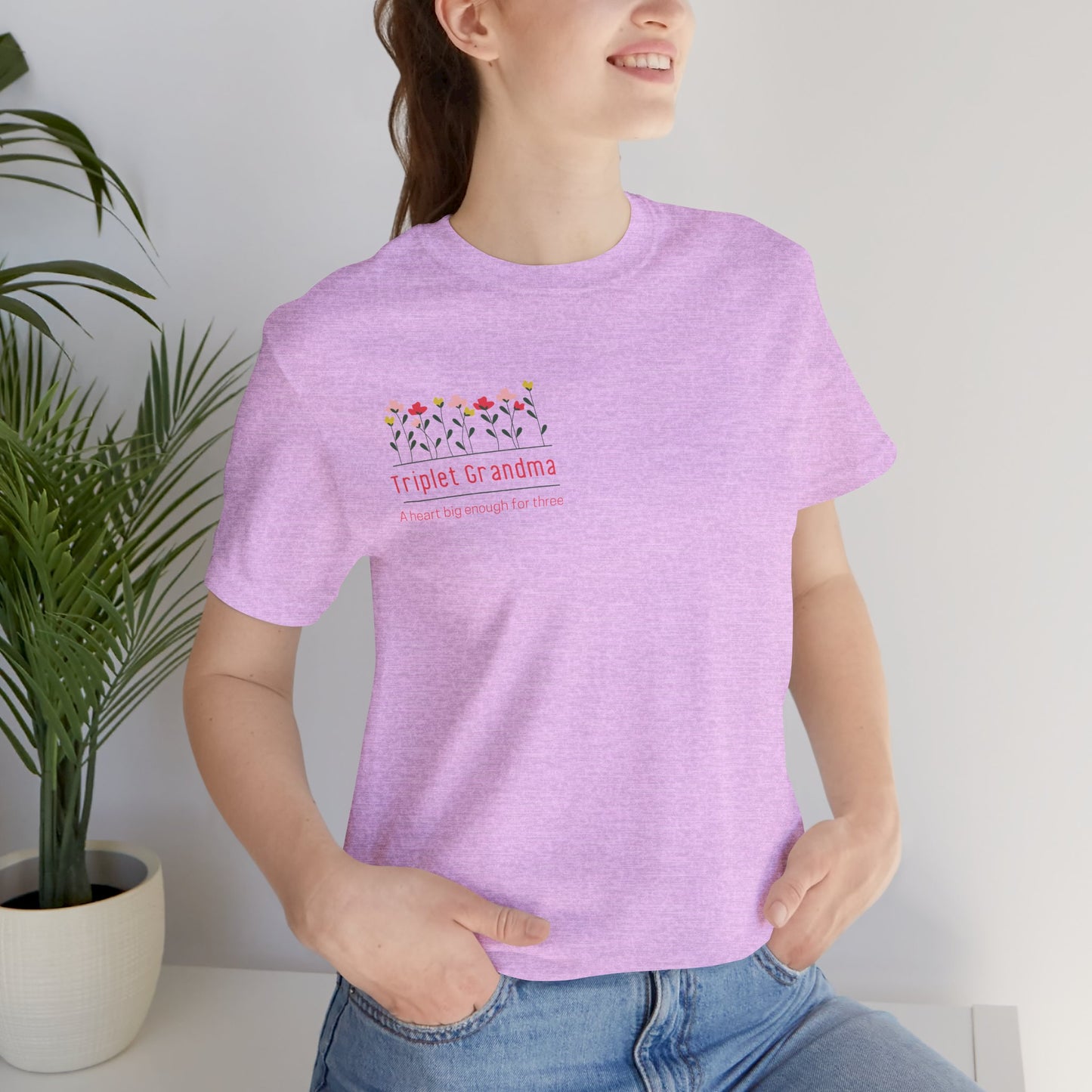 Triplet Grandma- Floral T-Shirt