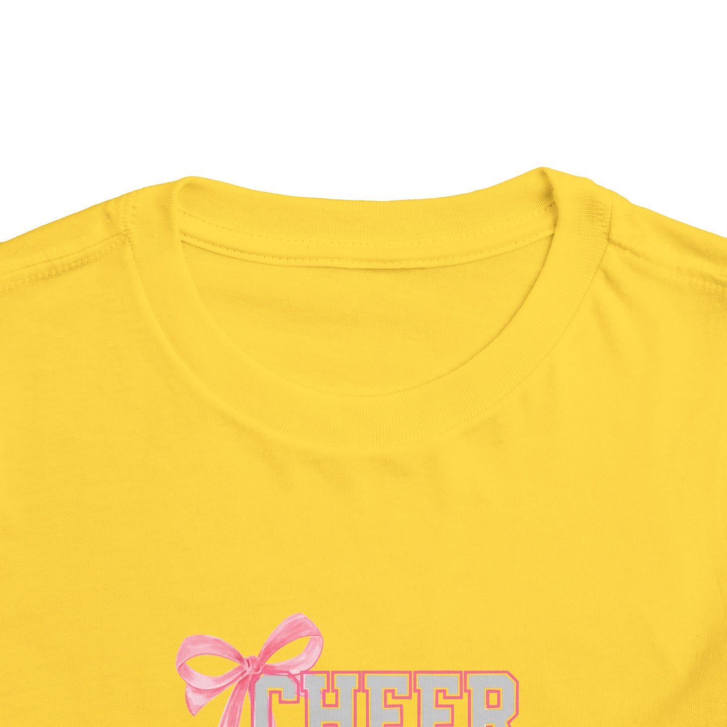 Toddler Tee - "Cheer Twins" Pink Bow Graphic