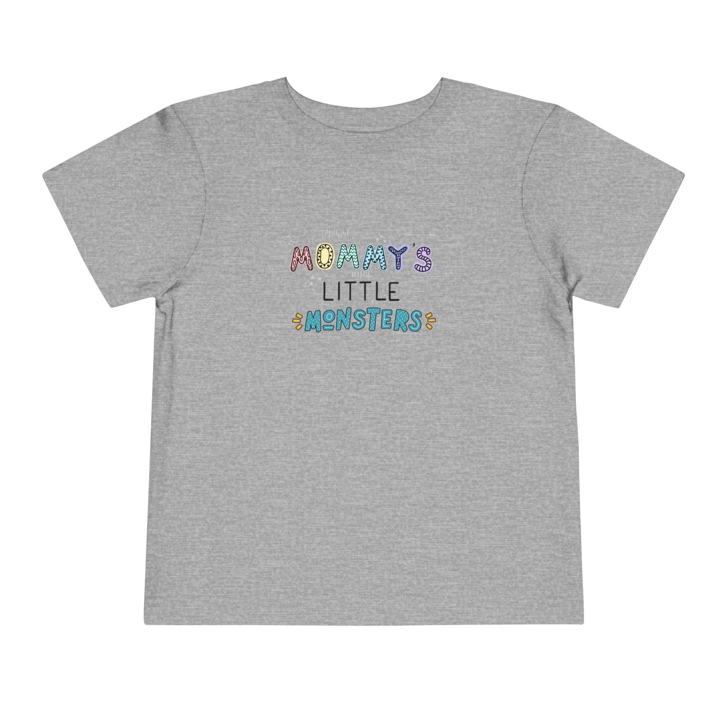 Toddler Tee — "Mommy's Little Monsters" Cute Pastel Monster Graphic