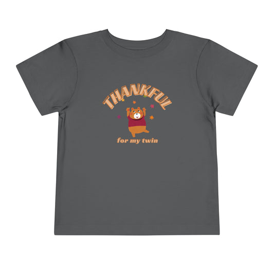 Thankful for my Twin Thanksgiving Autumn Toddler Tee