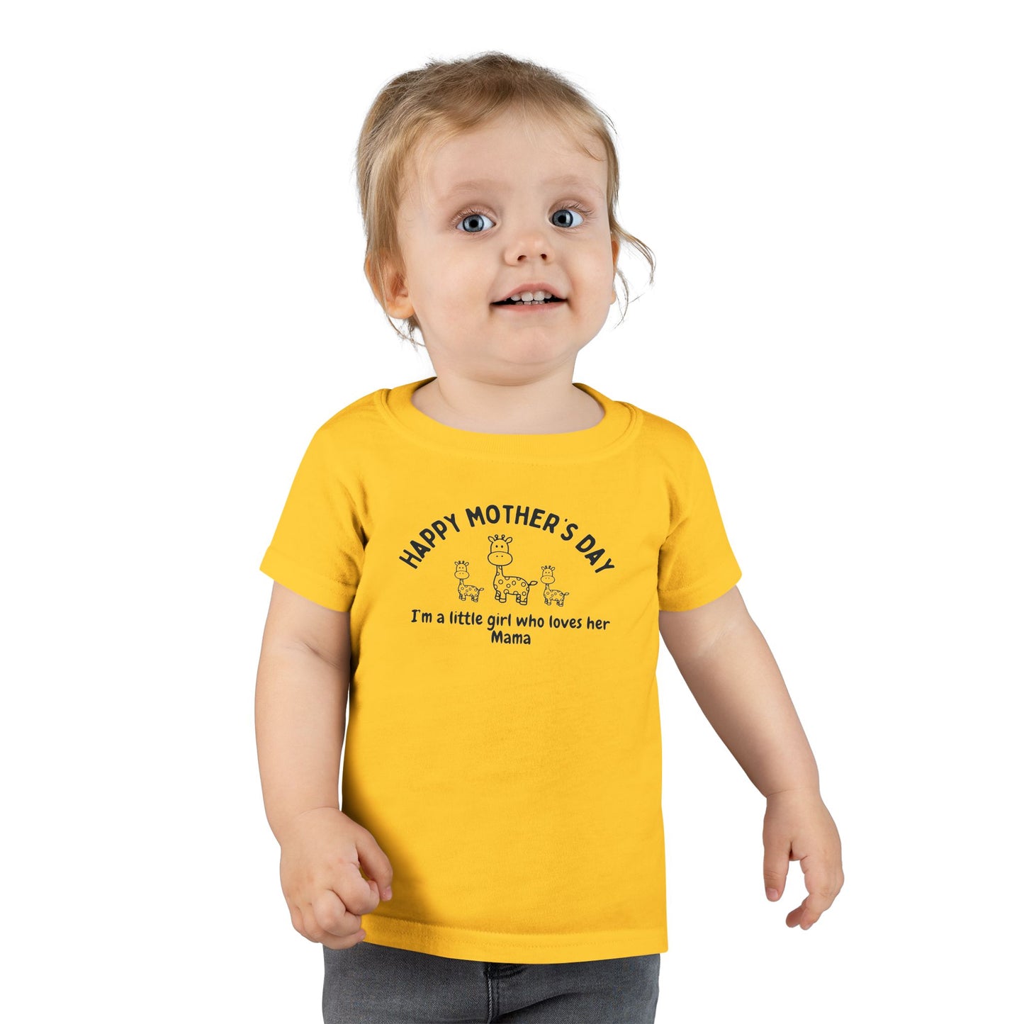 "Happy Mother's Day I'm a Little Girl Who Loves Her Mama" -T Shirt (Ages 2-6 Years)