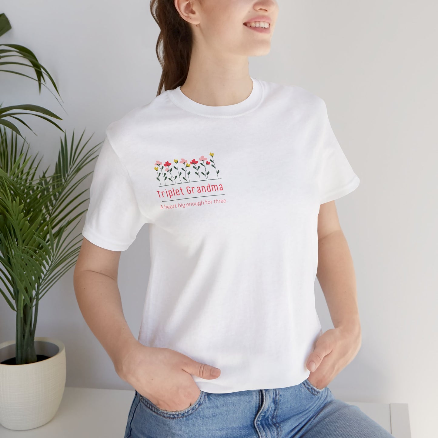 Triplet Grandma- Floral T-Shirt