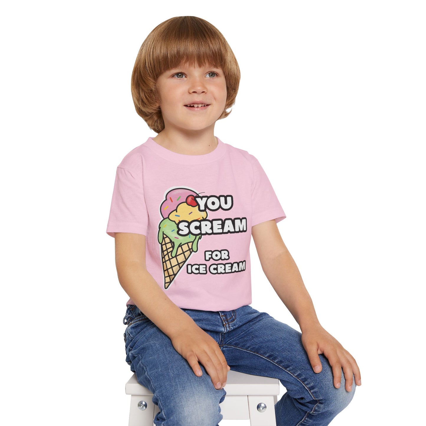 Cute Ice Cream Toddler T-Shirt, Fun Kids Tee, YOU SCREAM FOR ICE CREAM