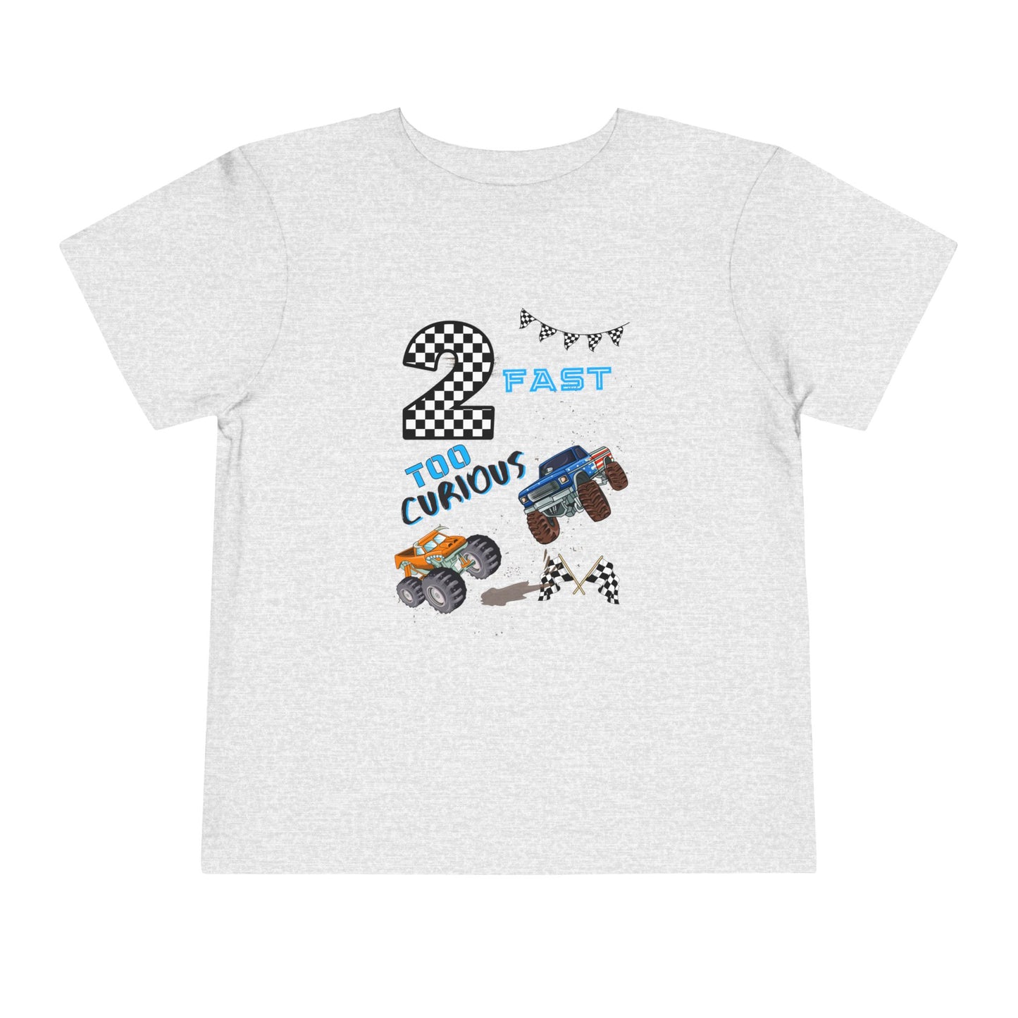 2nd Birthday – 'Too Fast, Too Curious' 2 Year old Party Racing Truck Design