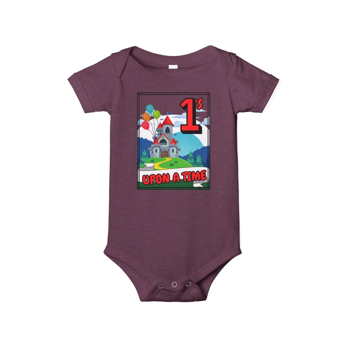 1st Birthday Baby Bodysuit "Once Upon a Time" Adorable Twin/ Triplet Matching Outfits | Infant One Piece | Party Attire